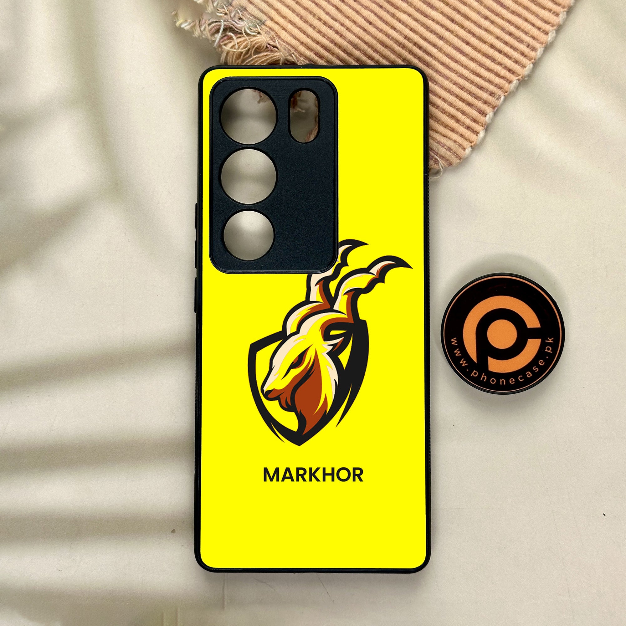 Vivo V29 - Markhor Series - Premium Printed Glass soft Bumper shock Proof Case