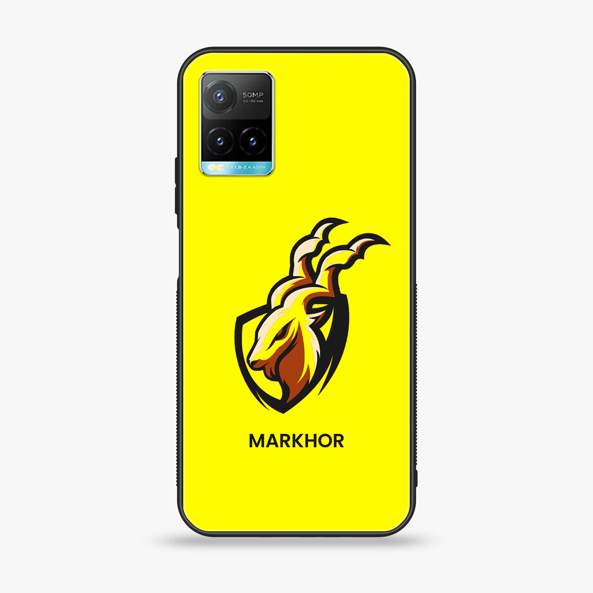 Vivo Y33T Markhor Series  Premium Printed Glass soft Bumper shock Proof Case