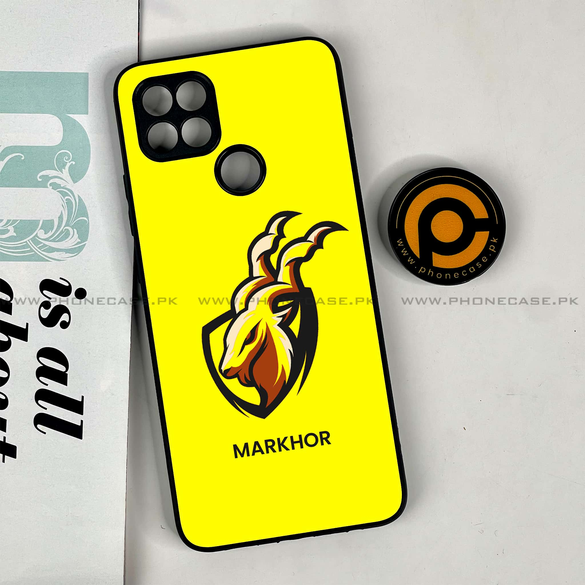 Oppo A15s - Markhor Series - Premium Printed Glass soft Bumper shock Proof Case