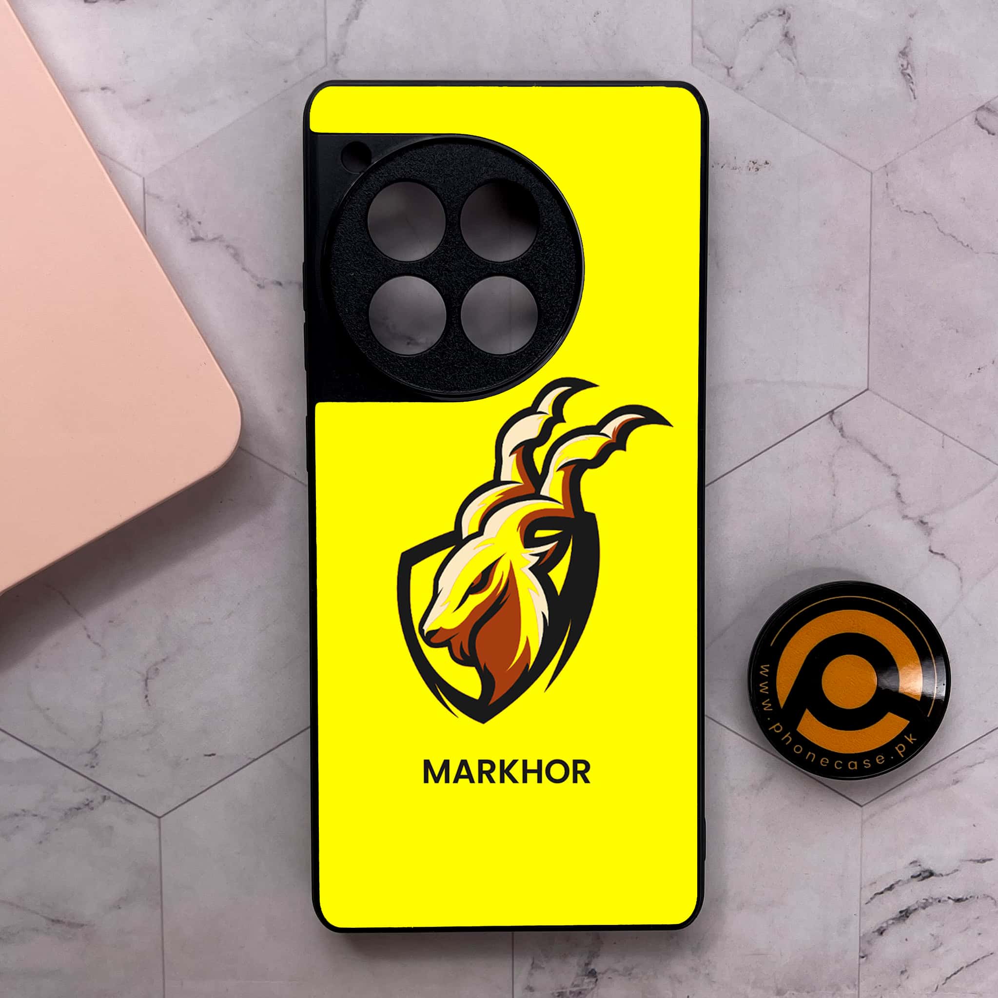 OnePlus 12R - Markhor Series - Premium Metal Printed soft Bumper shock Proof Case