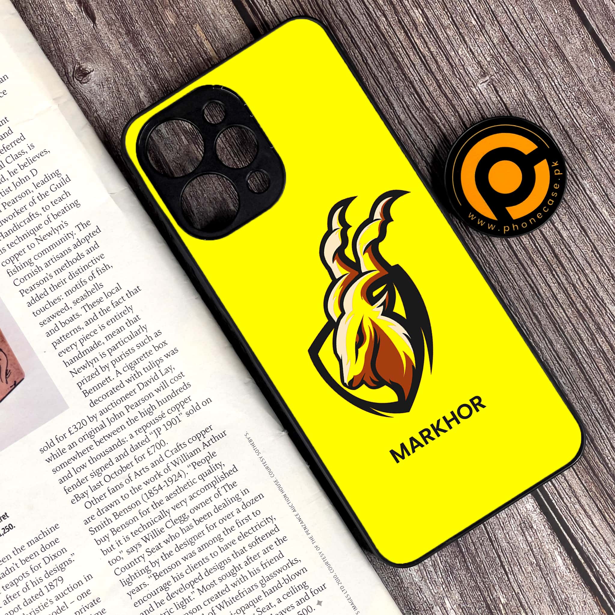 Xiaomi Redmi 12 - Markhor Series - Premium Printed Glass soft Bumper shock Proof Case