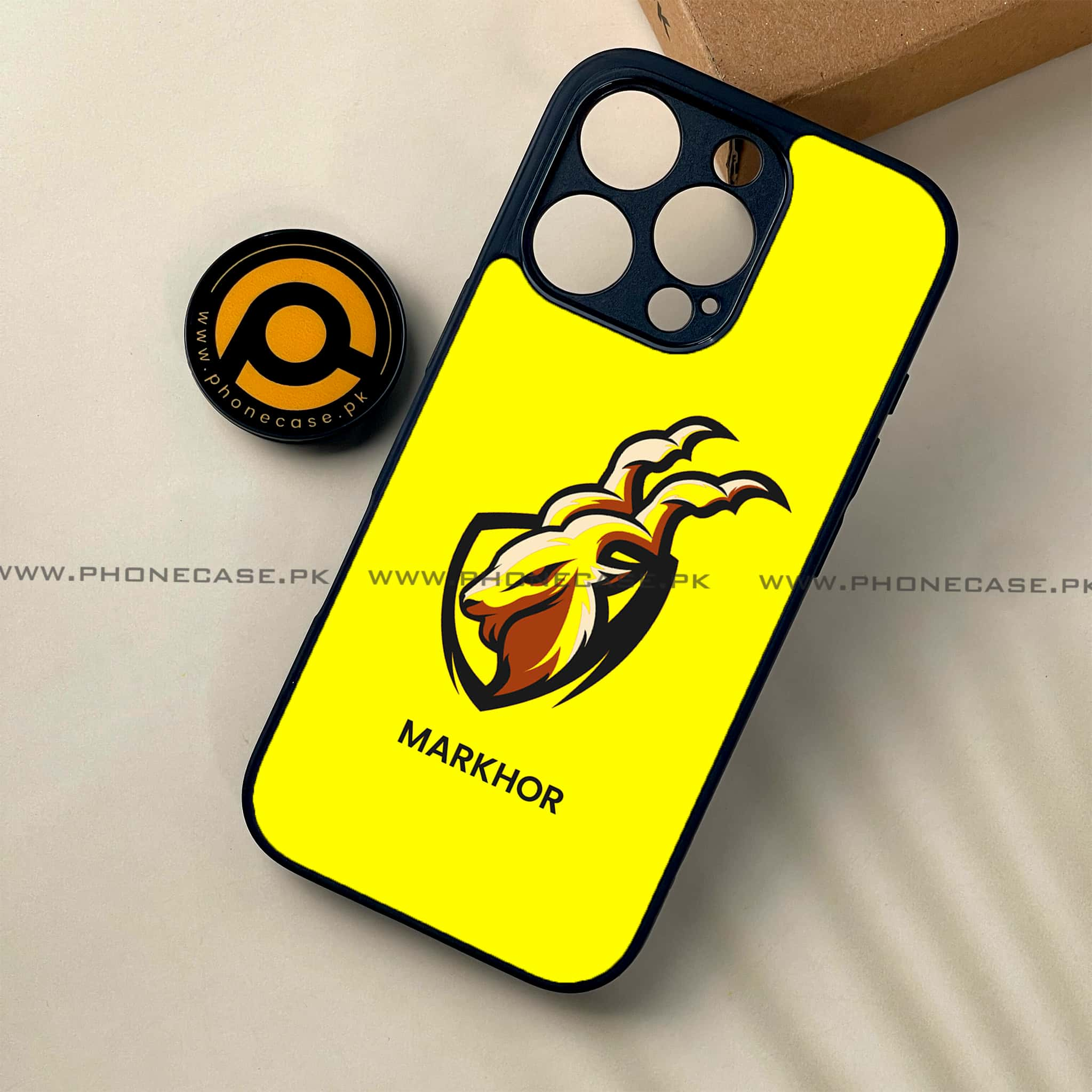 iPhone 16 Pro - Markhor Series - Premium Printed Glass soft Bumper shock Proof Case