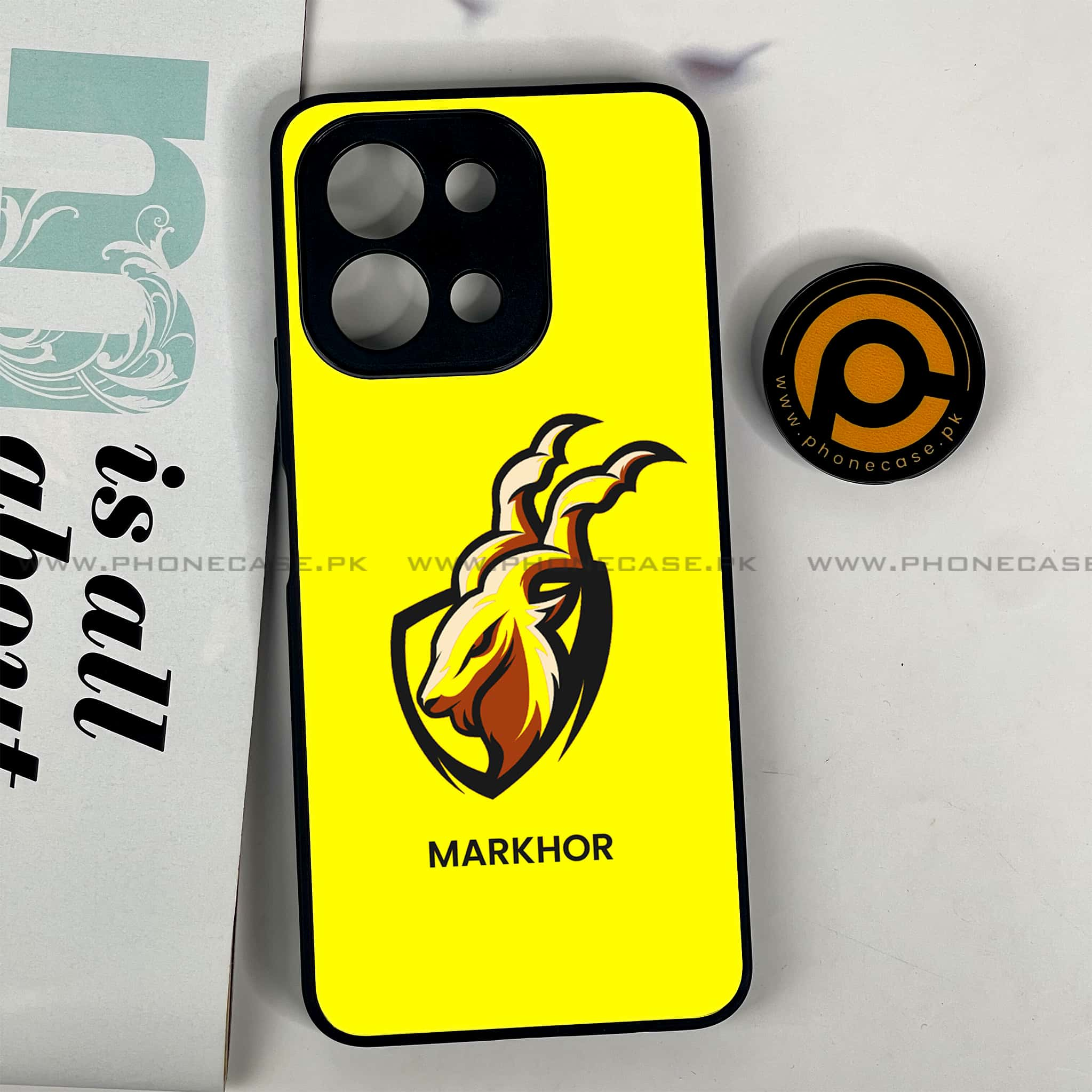 Vivo Y28 - Markhor Series - Premium Printed Glass soft Bumper shock Proof Case