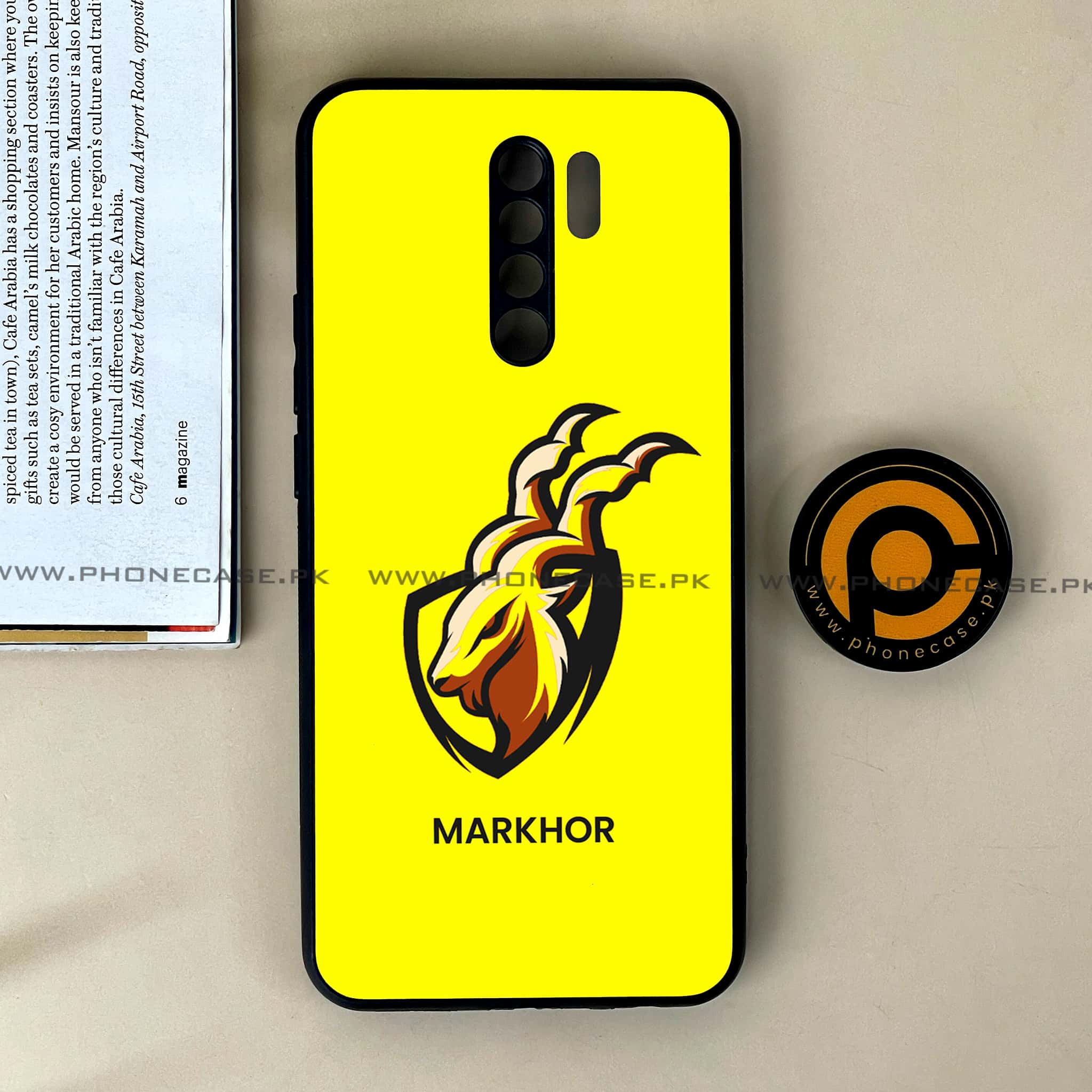 Xiaomi Redmi 9 - Markhor Series - Premium Printed Glass soft Bumper shock Proof Case