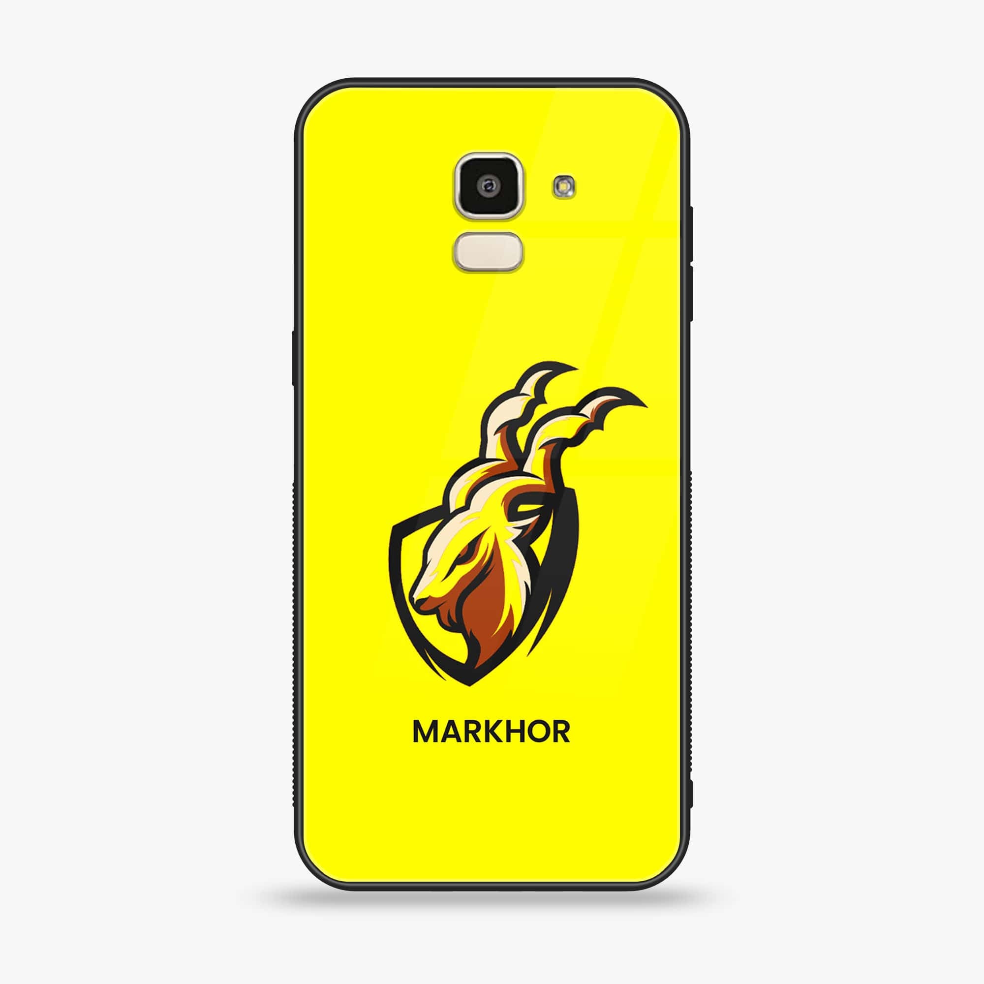 Samsung Galaxy J6 (2018) - Markhor Series - Premium Printed Glass soft Bumper shock Proof Case