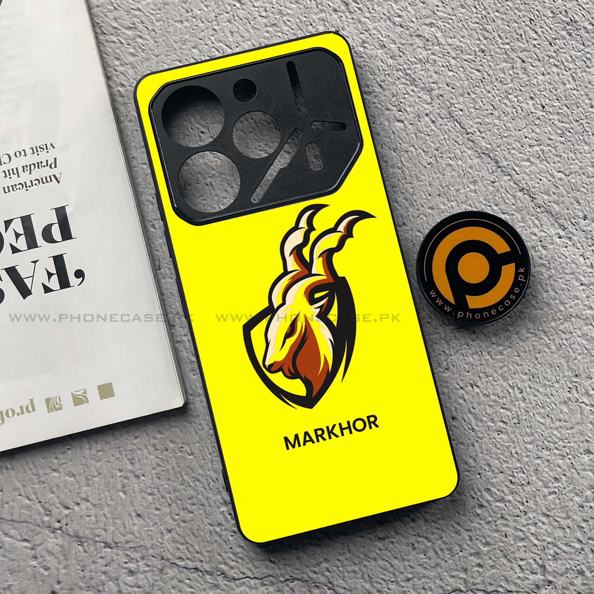 Tecno Pova 6 - Markhor Series - Premium Printed Glass soft Bumper shock Proof Case