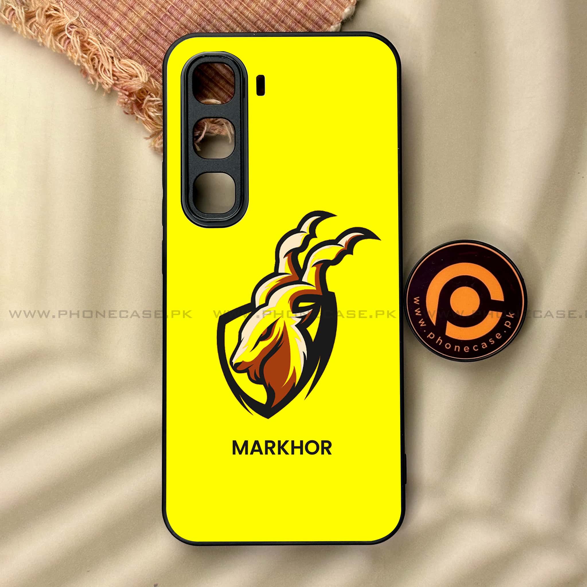 Infinix Hot 60 Pro - Markhor Series - Premium Metal Printed soft Bumper shock Proof Case