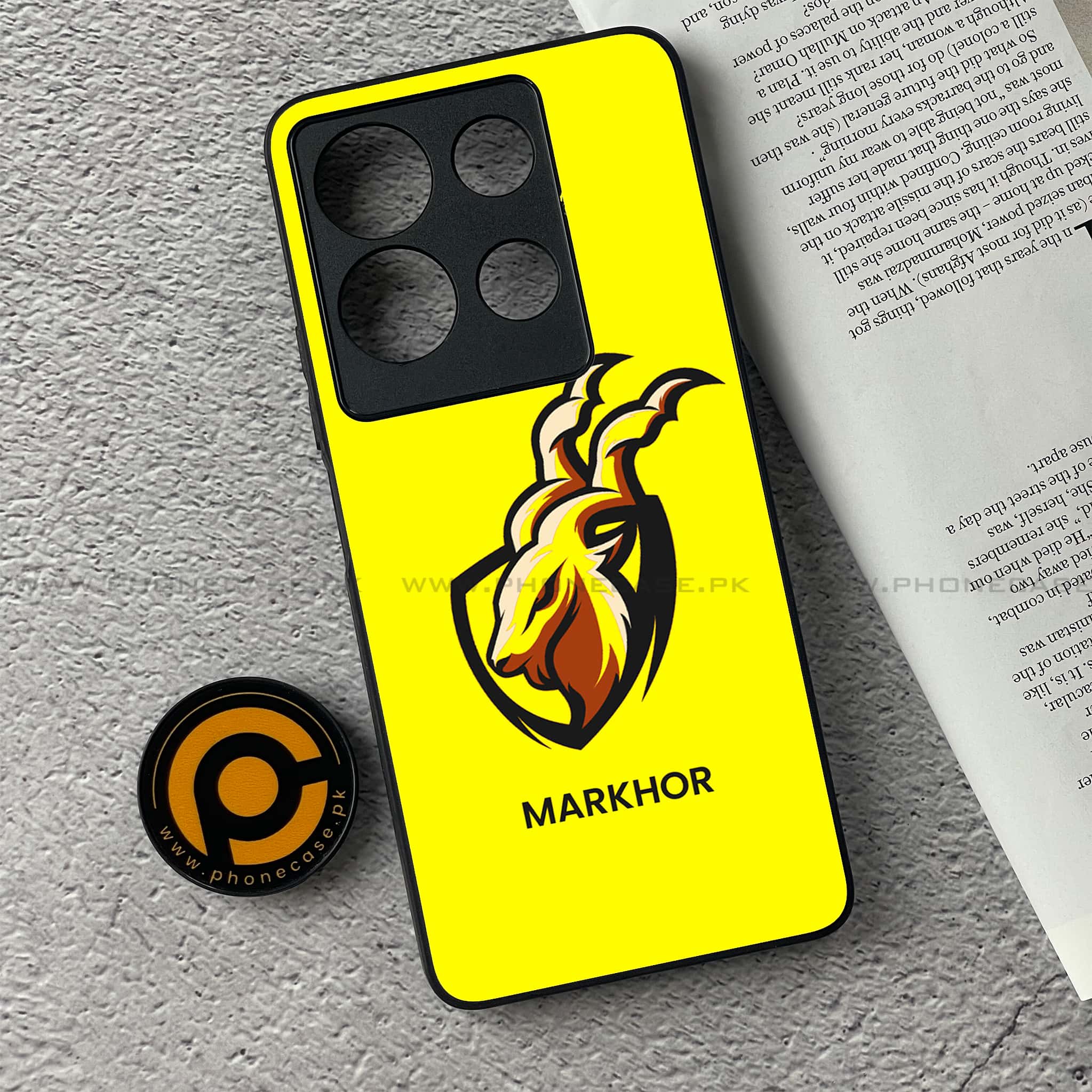 Infinix Note 30 - Markhor Series - Premium Printed Glass soft Bumper shock Proof Case
