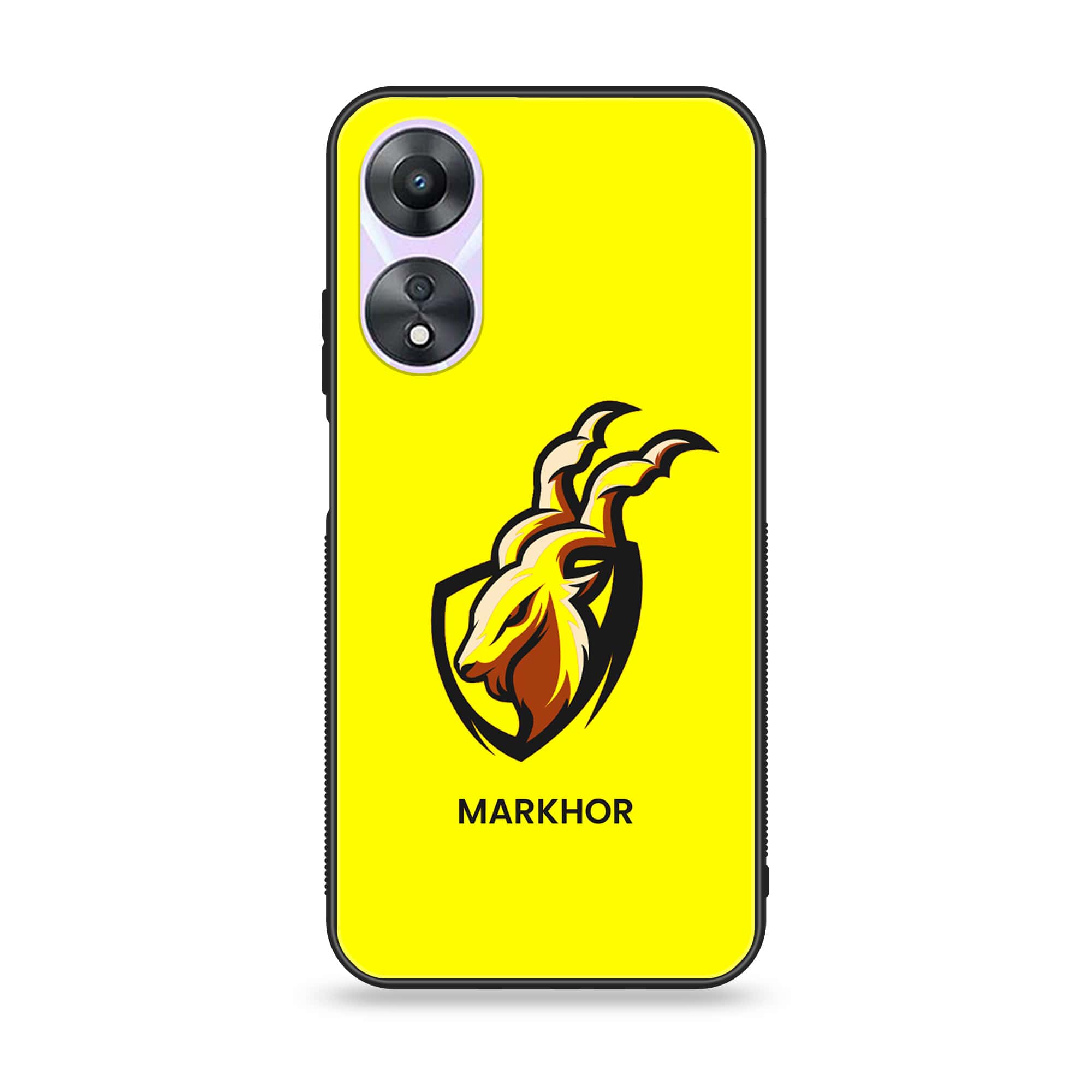 Oppo A78 4G - Markhor Series - Premium Printed Glass soft Bumper shock Proof Case