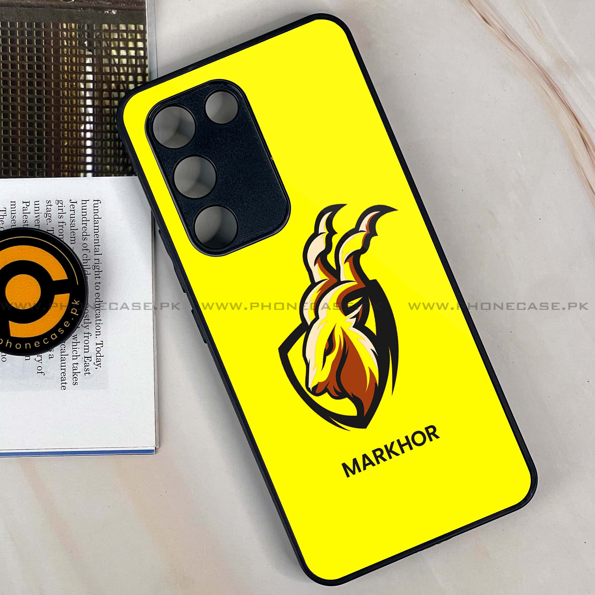 Vivo V30 Lite 4G - Markhor Series - Premium Metal Printed soft Bumper shock Proof Case