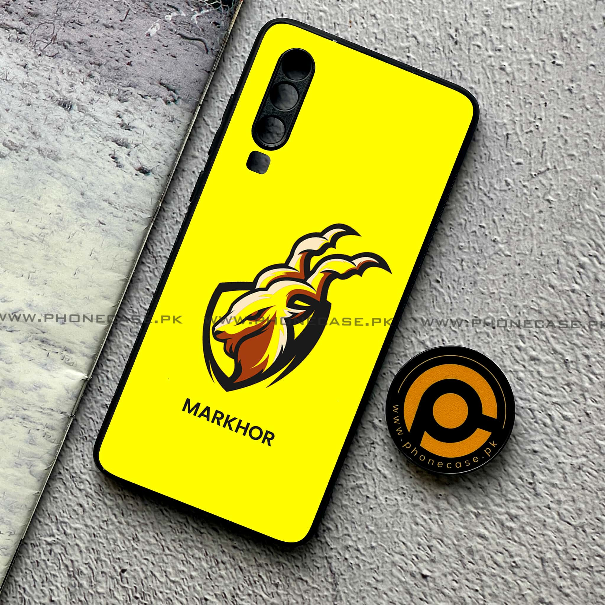 Huawei P30 - Markhor Series - Premium Printed Glass soft Bumper shock Proof Case