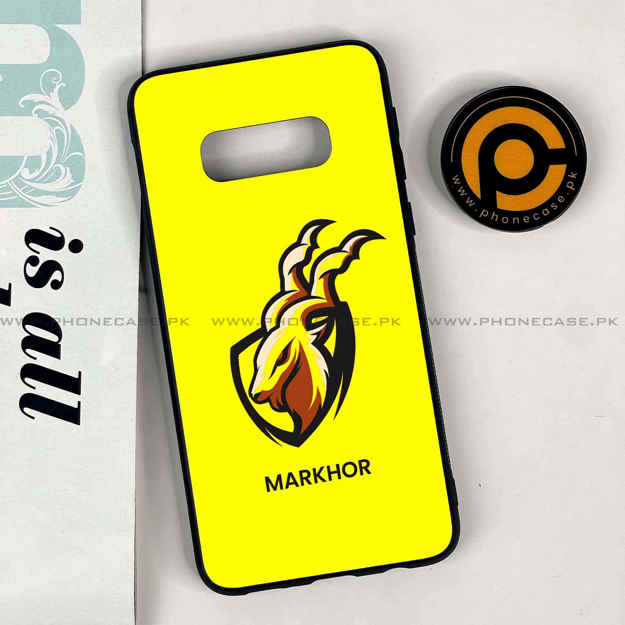 Galaxy S10e - Markhor Series - Premium Printed Glass soft Bumper shock Proof Case