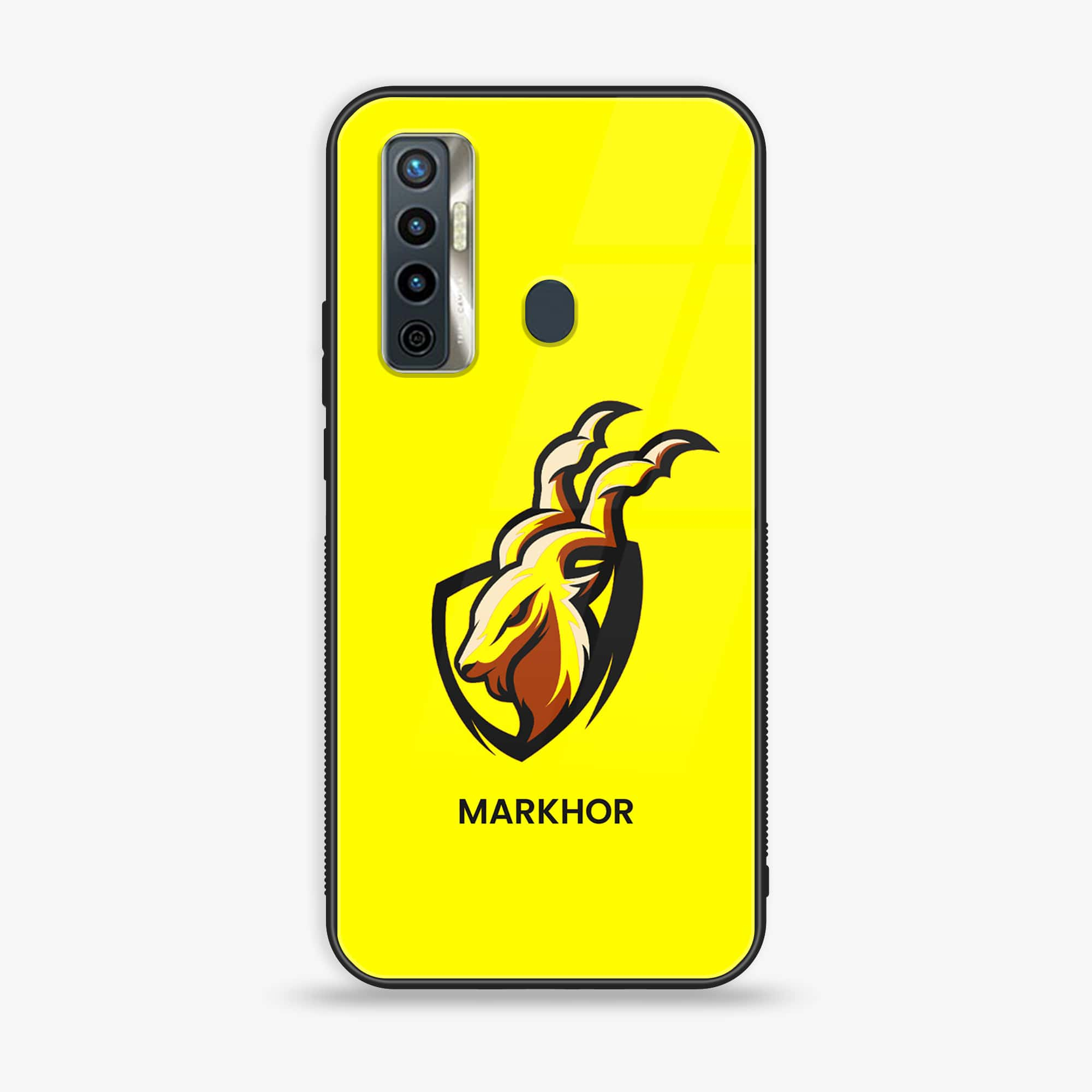 Tecno Camon 17 - Markhor Series - Premium Printed Glass soft Bumper shock Proof Case