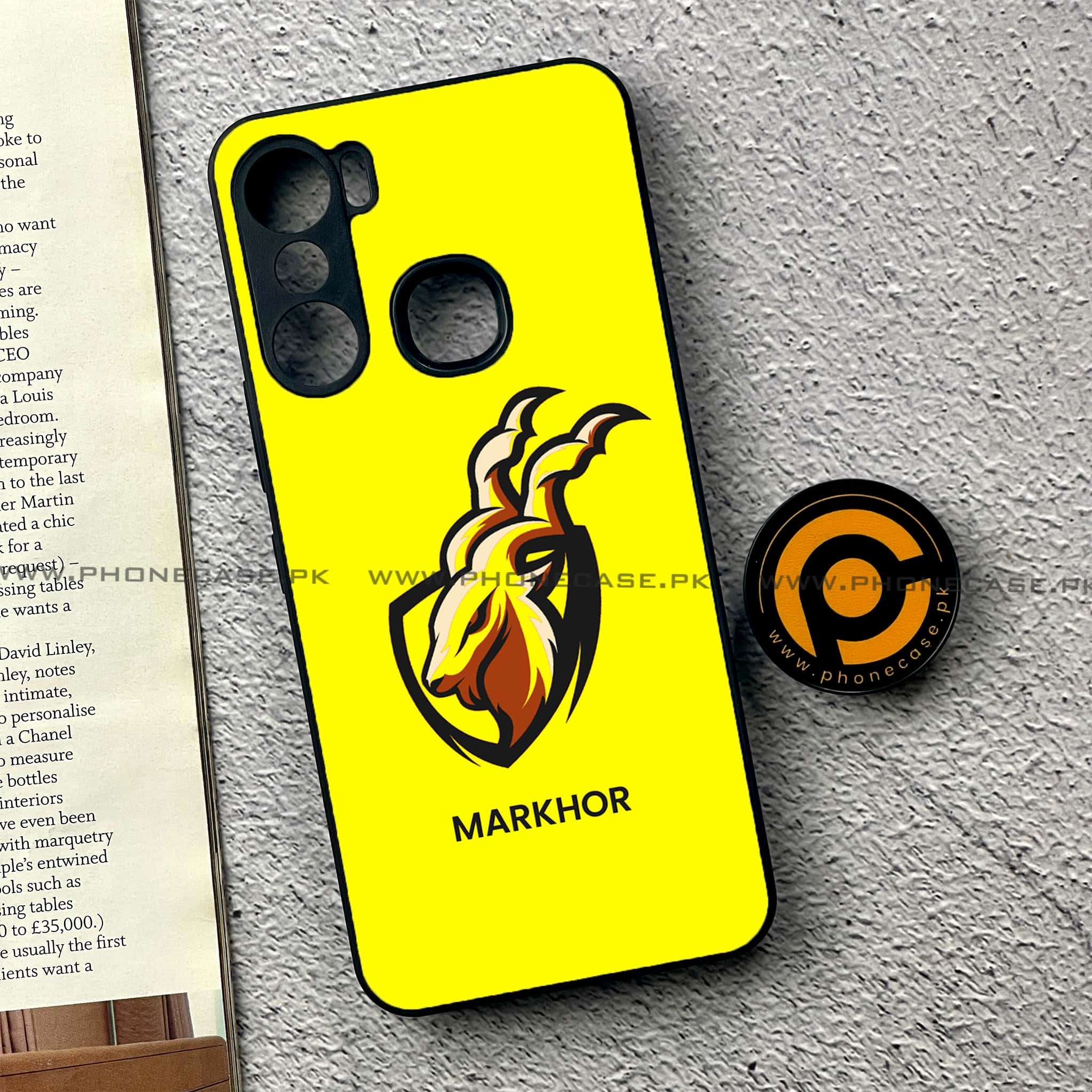 Infinix Hot 12 Pro - Markhor Series - Premium Printed Glass soft Bumper shock Proof Case