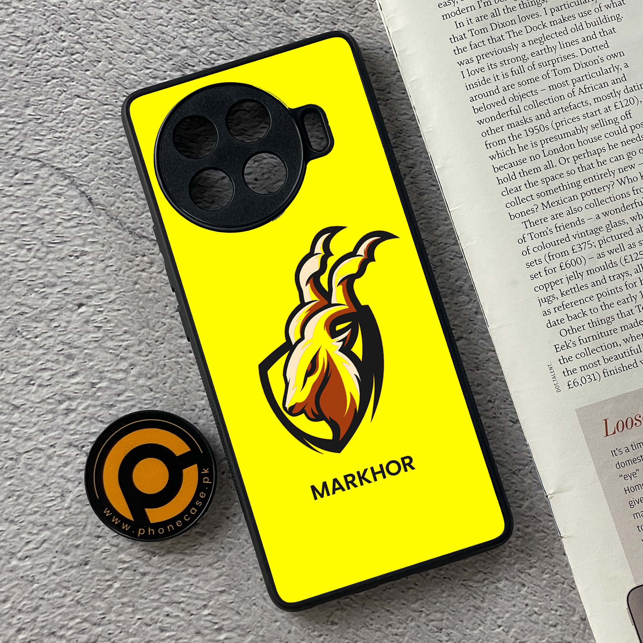 Tecno Spark 20 pro plus - Markhor Series - Premium Printed Glass soft Bumper shock Proof Case