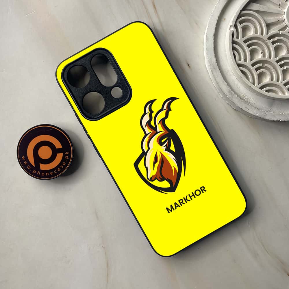 Oppo Reno 14 5G - Markhor Series - Premium Metal Printed soft Bumper shock Proof Case