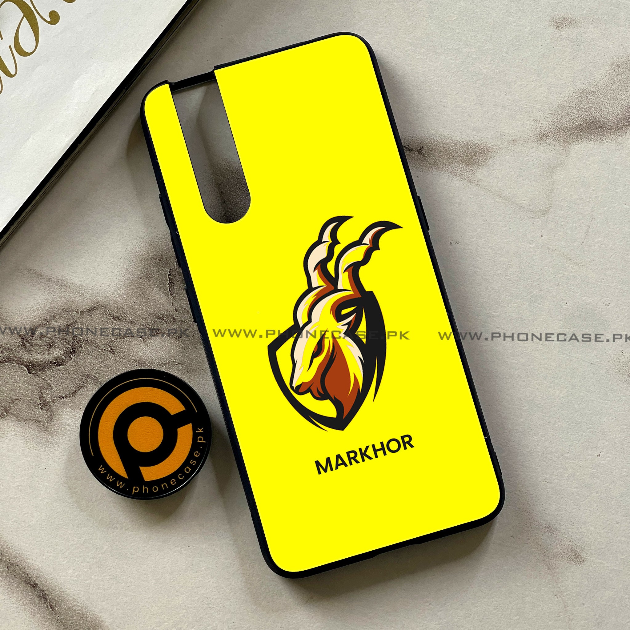 Vivo V15 Pro - Markhor Series - Premium Printed Glass soft Bumper shock Proof Case