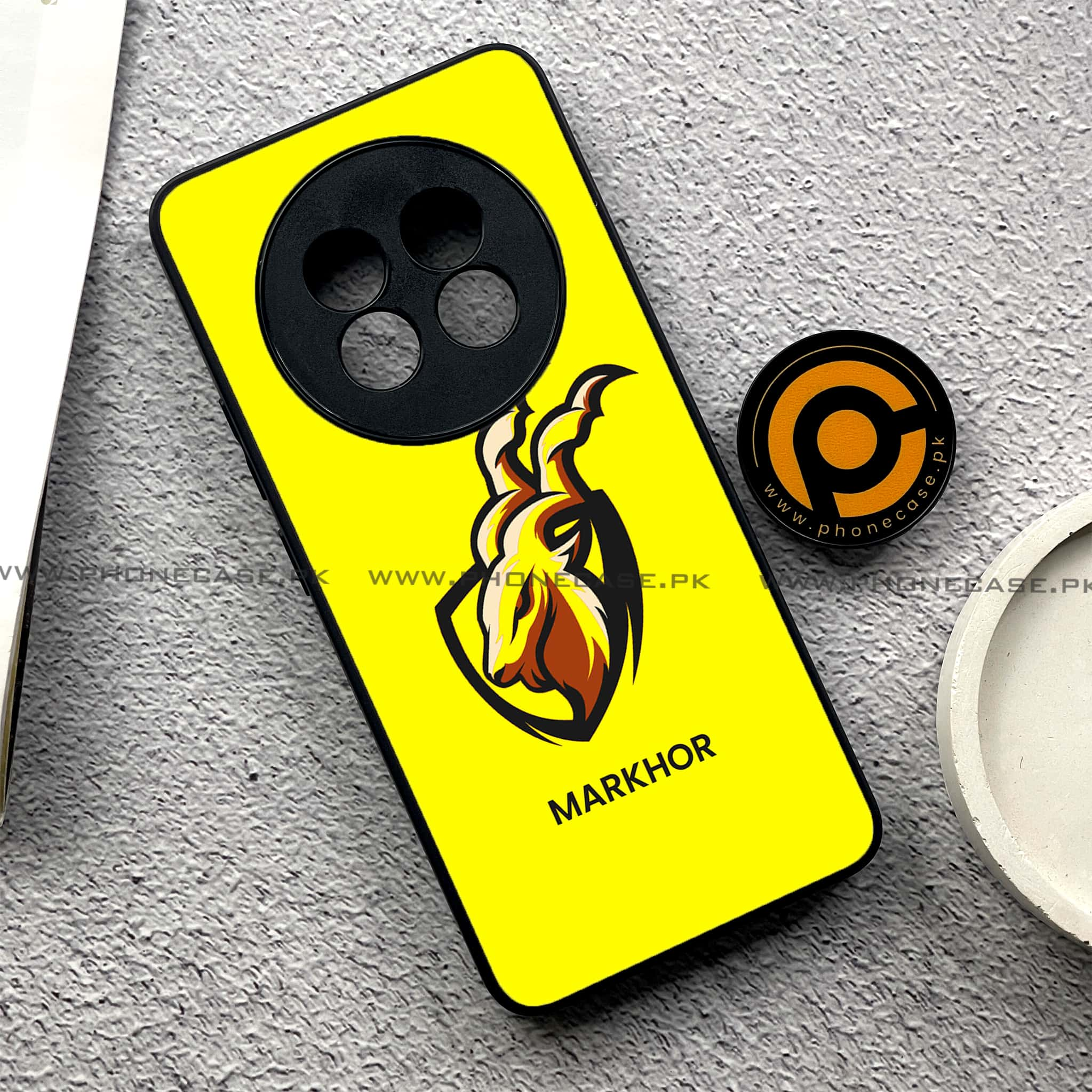 Realme 13 Plus - Markhor Series - Premium Printed Glass soft Bumper shock Proof Case