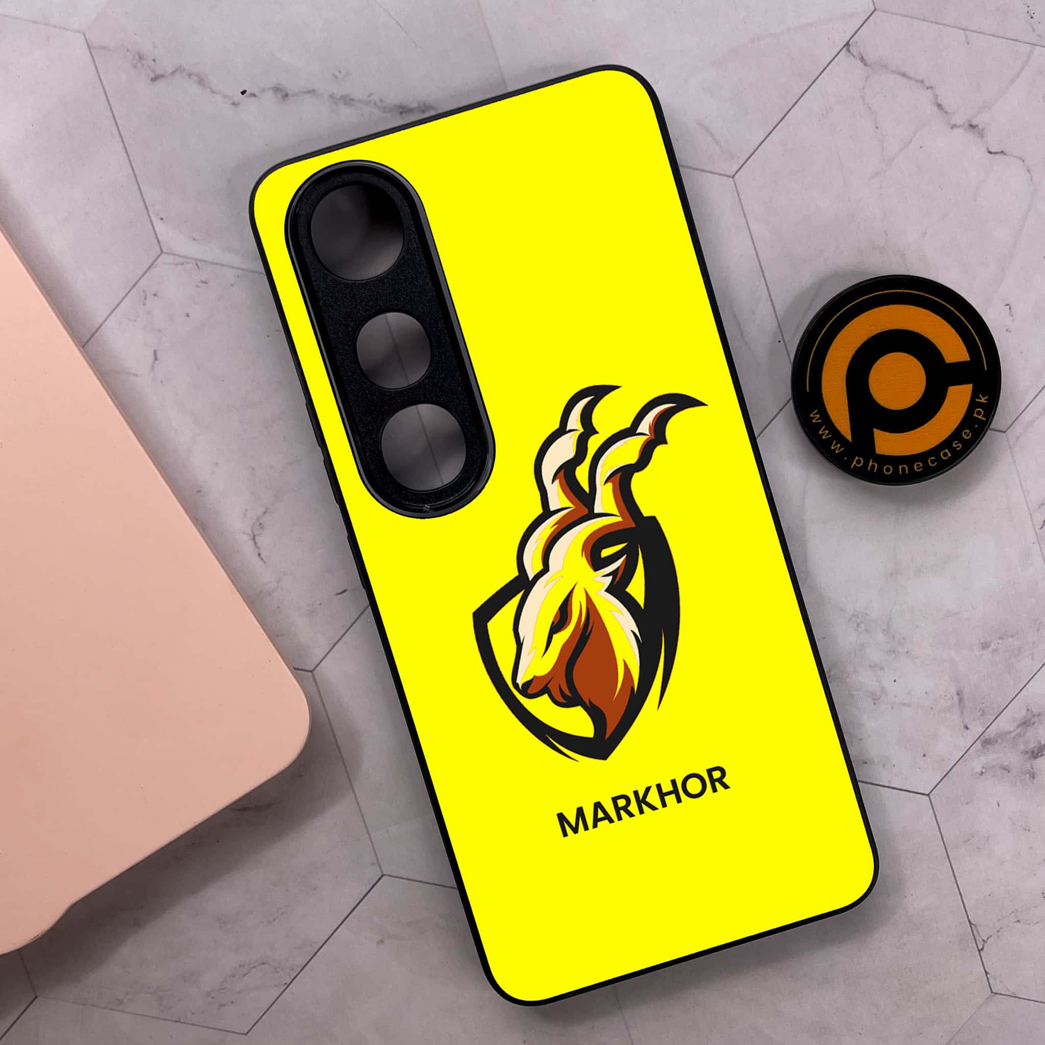 Vivo V50 Lite - Markhor Series - Premium Metal Printed soft Bumper shock Proof Case