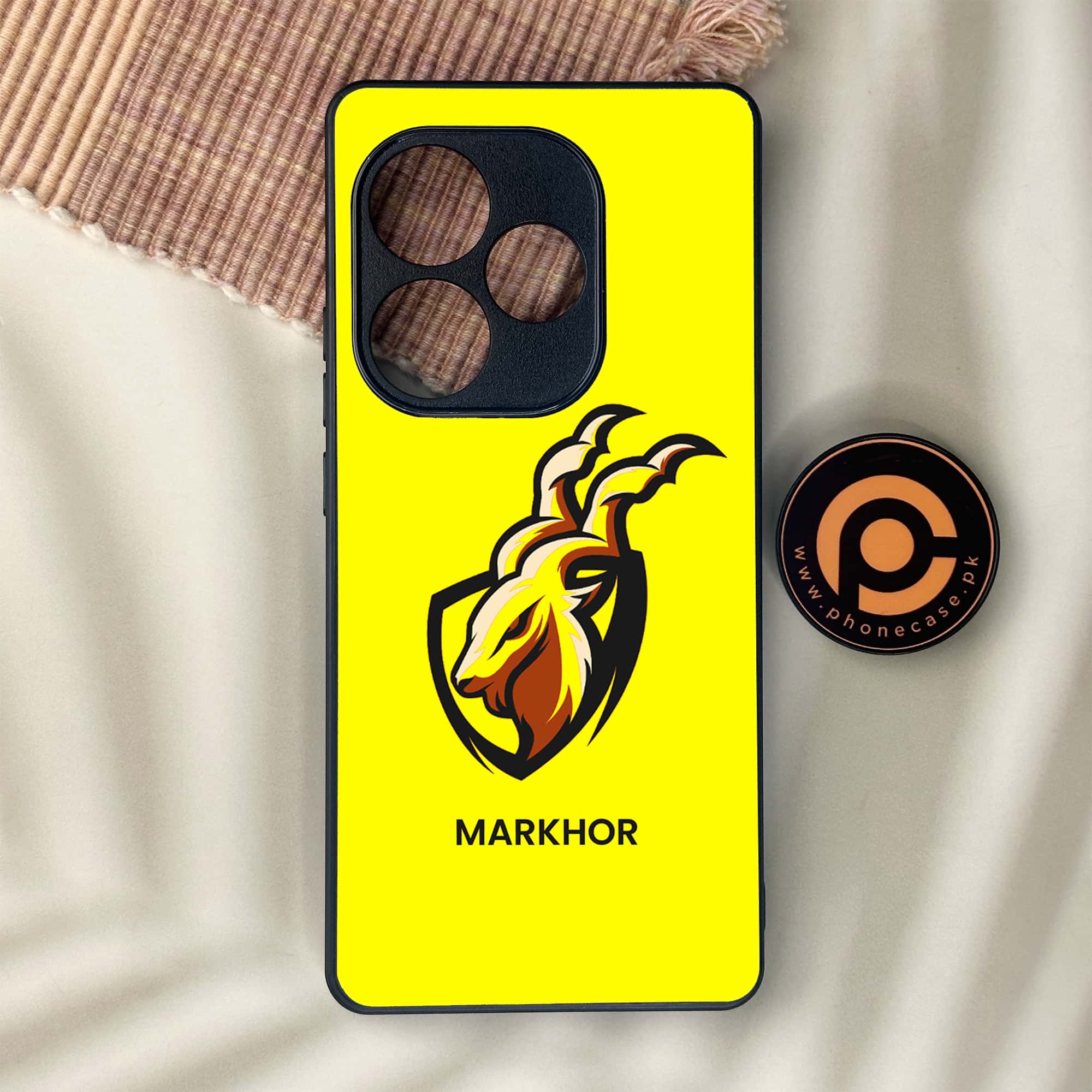 Realme GT 6 - Markhor Series - Premium Metal Printed soft Bumper shock Proof Case