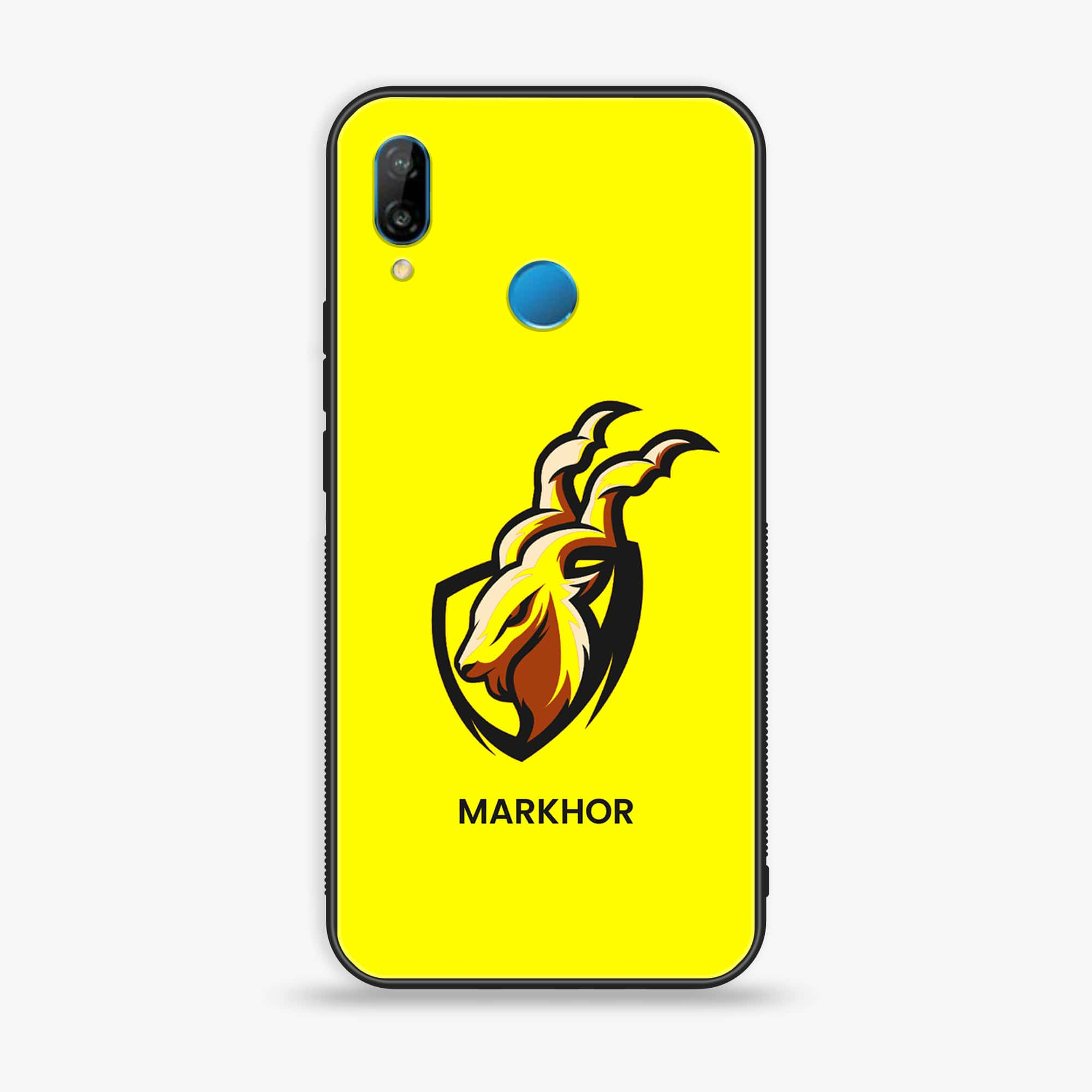 Huawei P20 lite - Markhor Series - Premium Printed Glass soft Bumper shock Proof Case