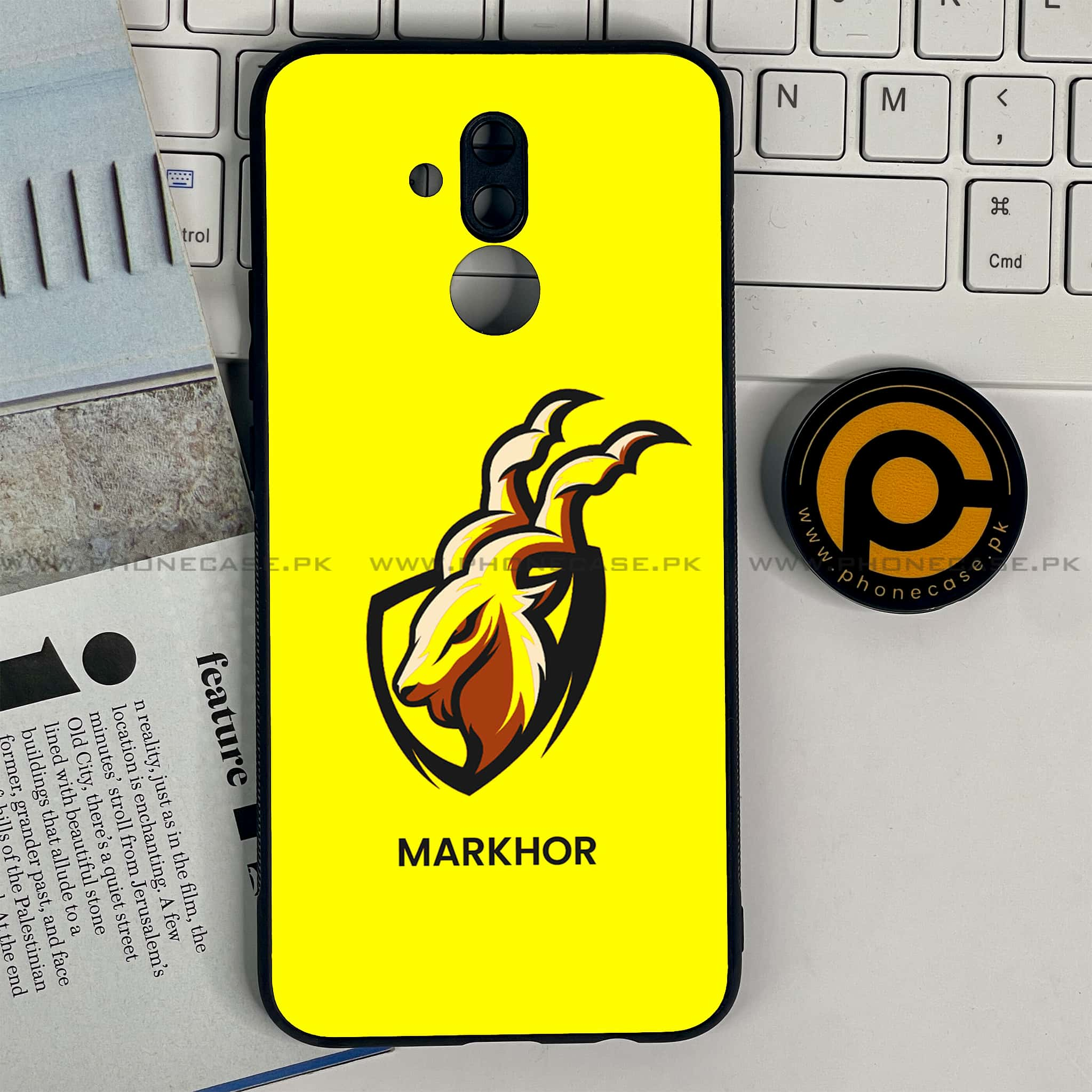 Huawei Mate 20 Lite - Markhor Series - Premium Printed Glass soft Bumper shock Proof Case