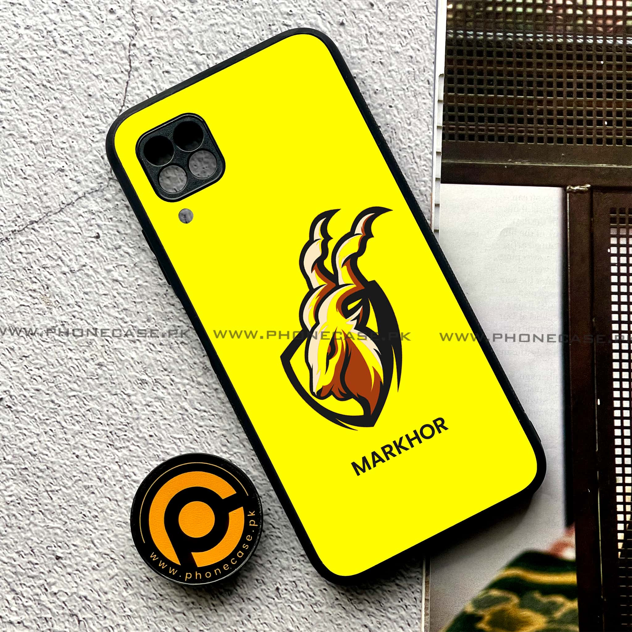 Huawei P40 Lite - Markhor Series - Premium Printed Glass soft Bumper shock Proof Case