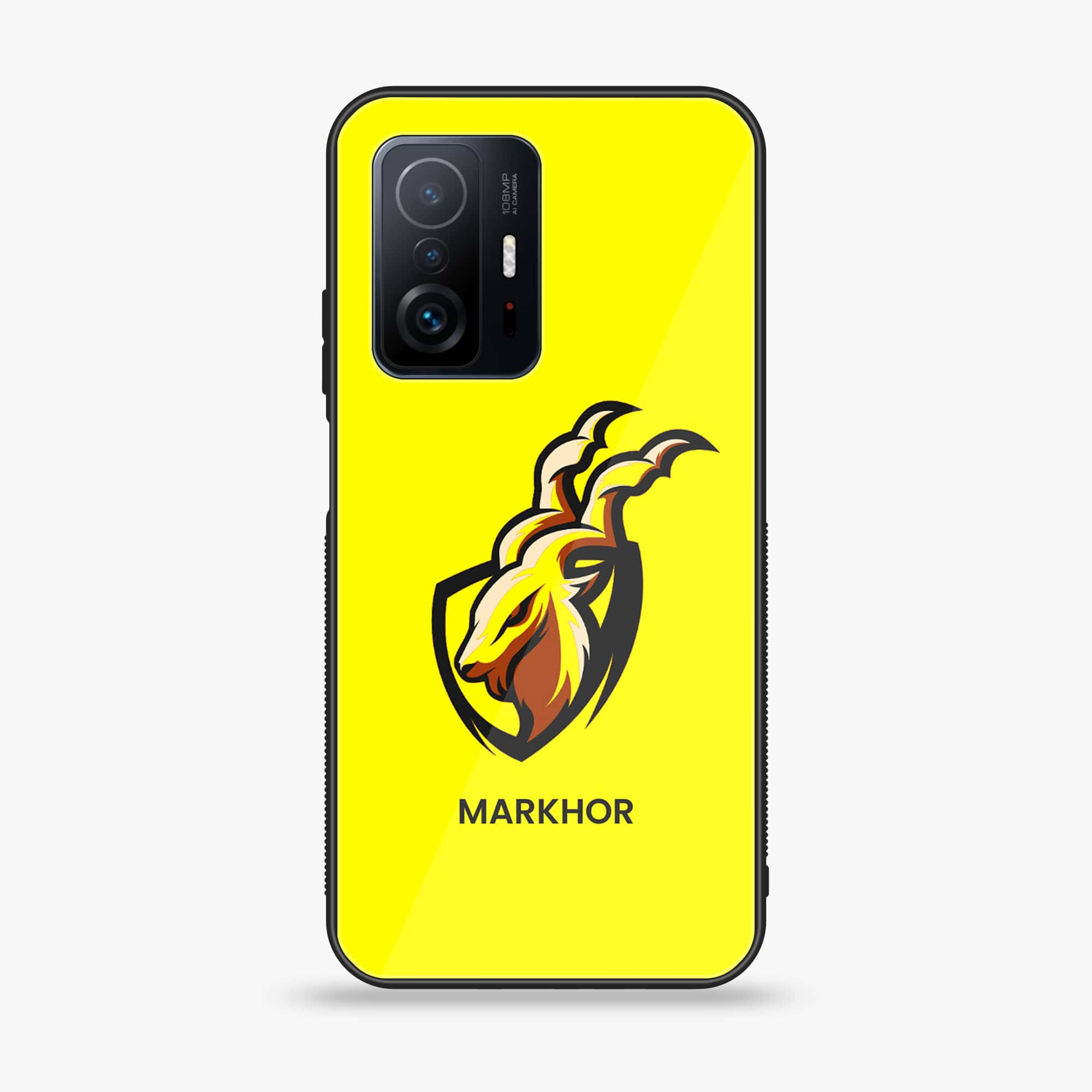 Xiaomi 11T - Markhor Series - Premium Printed Glass soft Bumper shock Proof Case