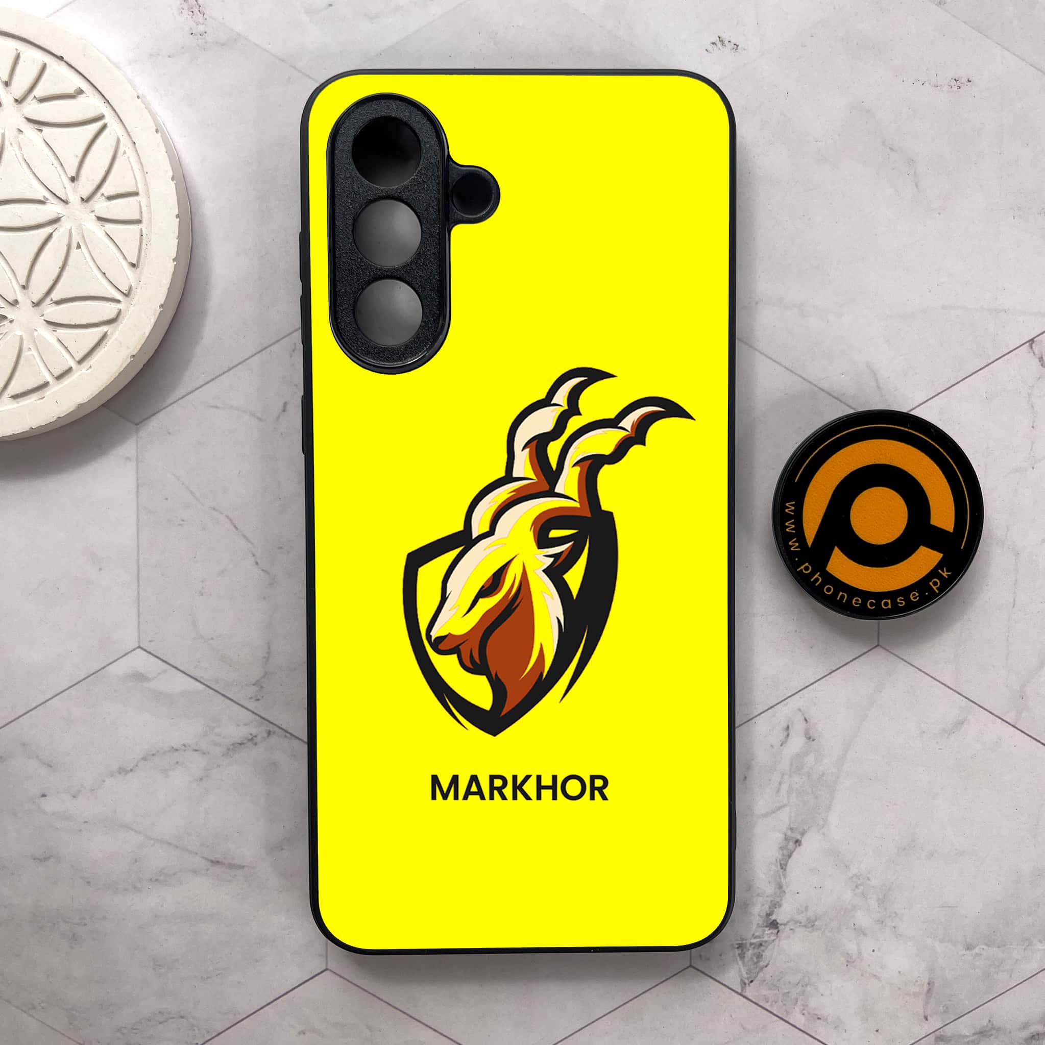 Samsung Galaxy A36 5G - Markhor Series - Premium Metal Printed soft Bumper shock Proof Case