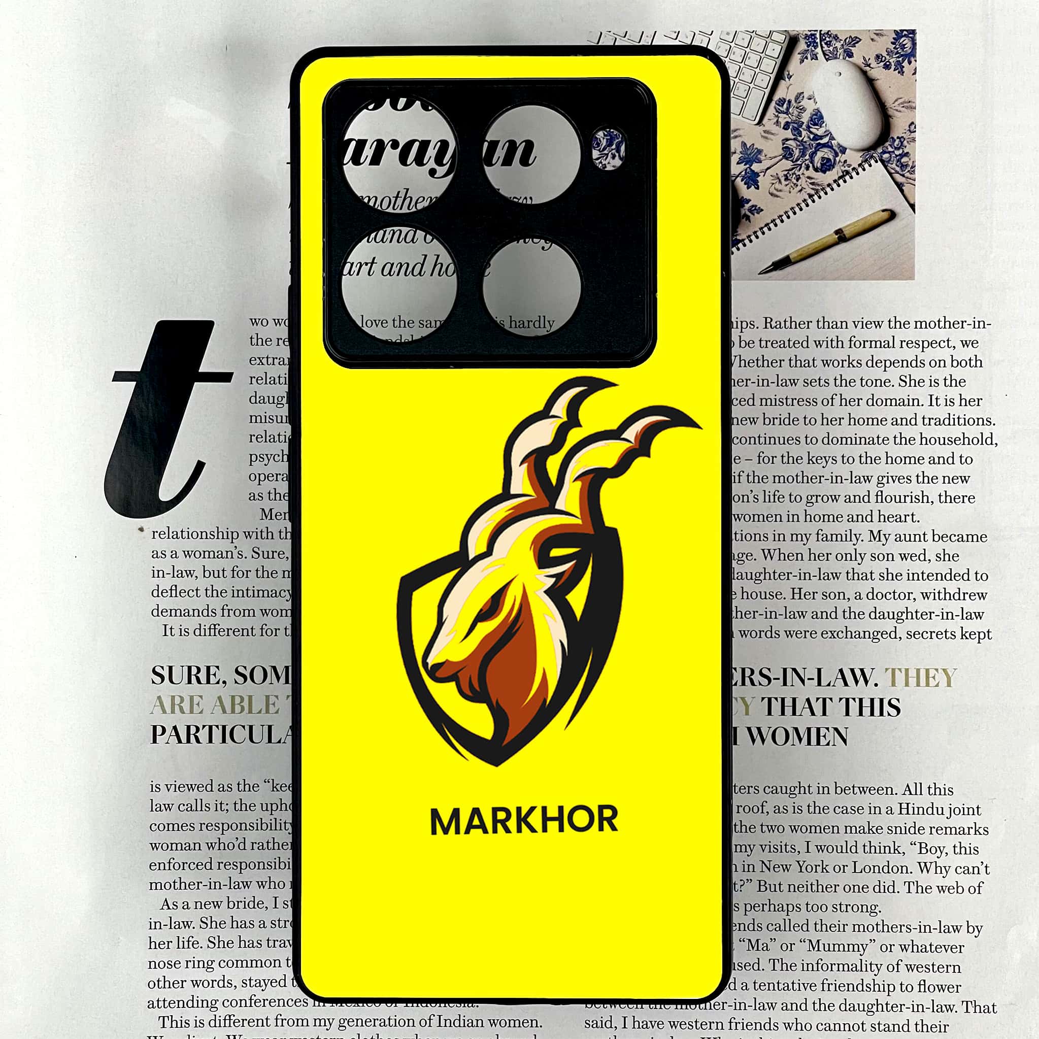 Infinix Note 40 Pro Plus - Markhor Series - Premium Metal Printed soft Bumper shock Proof Case