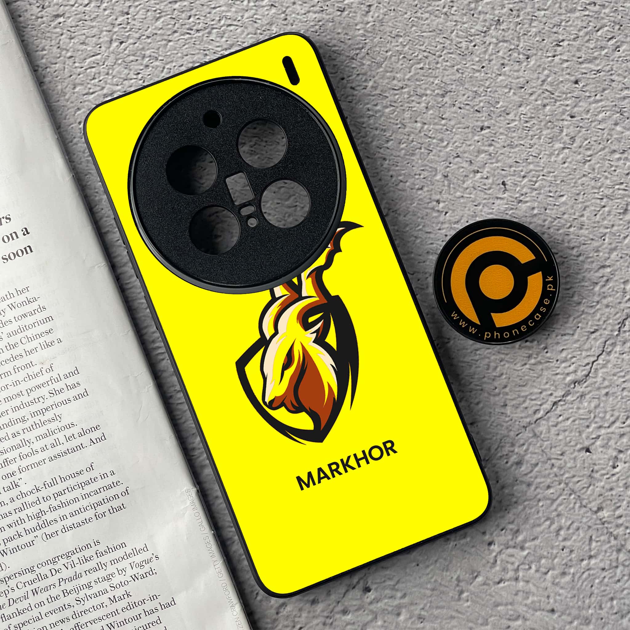Vivo X200 Pro - Markhor Series - Premium Metal  Printed soft Bumper shock Proof Case