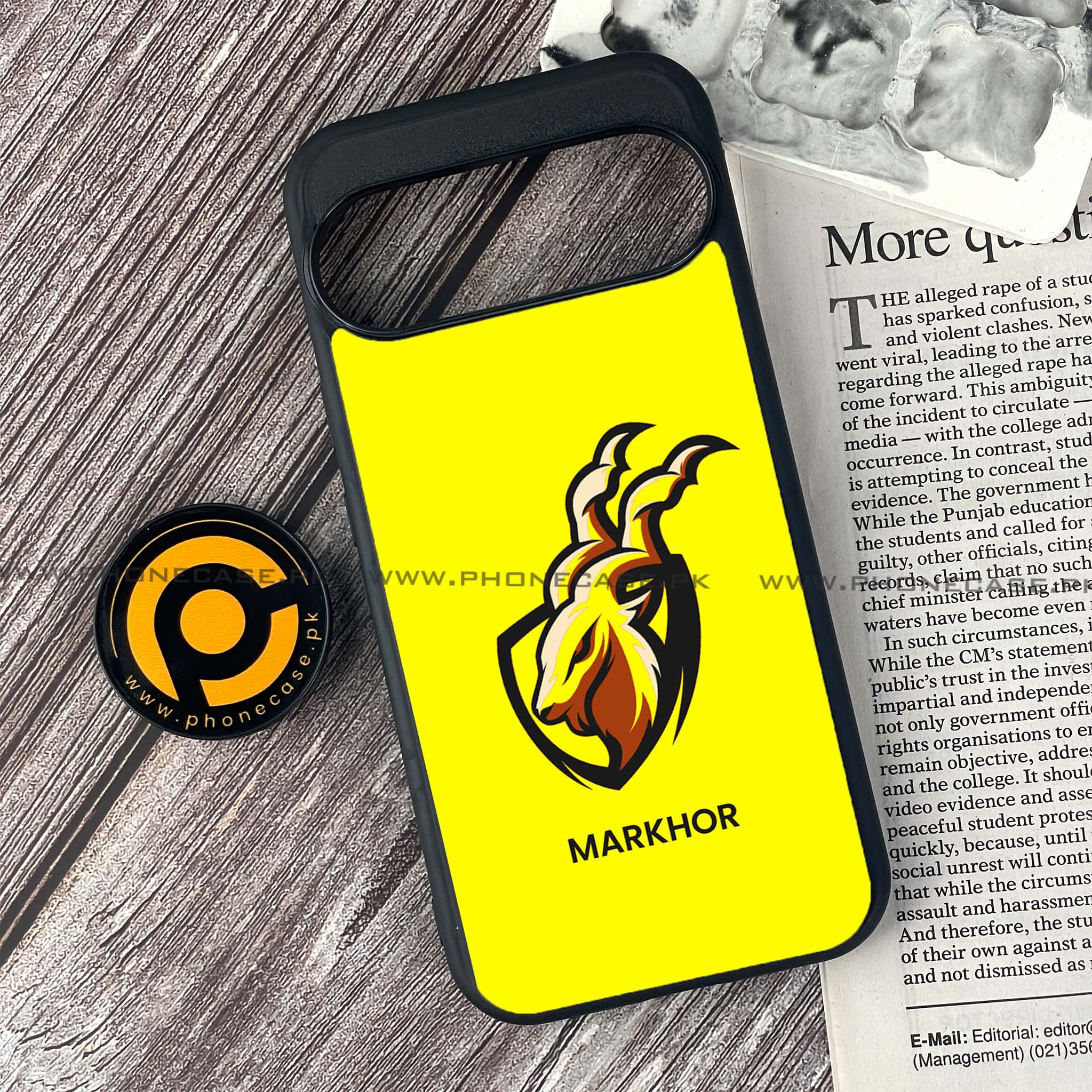 Google Pixel 9 - Markhor Series - Premium Printed Glass soft Bumper shock Proof Case