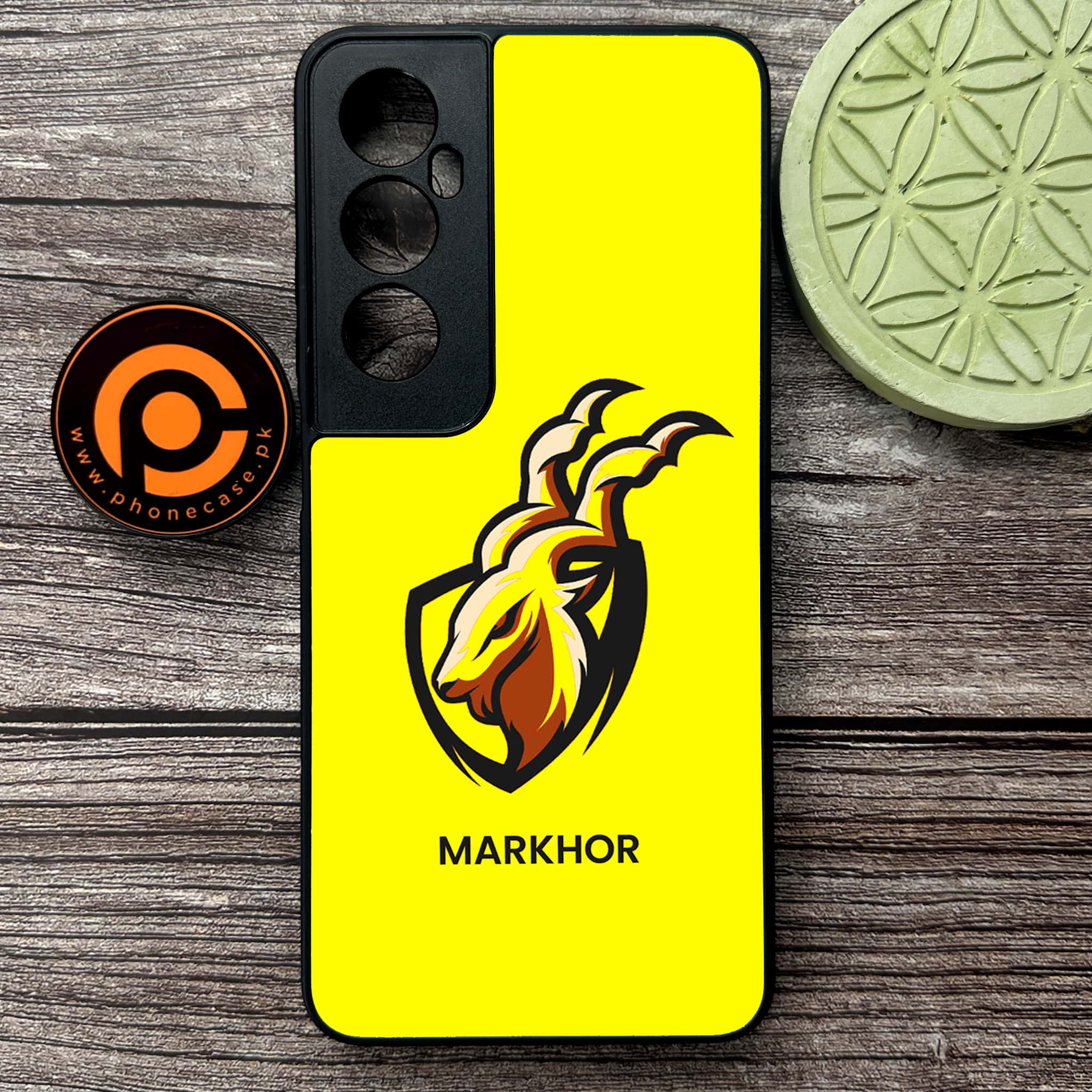 Realme C65  - Markhor Series - Premium Metal Printed soft Bumper shock Proof Case