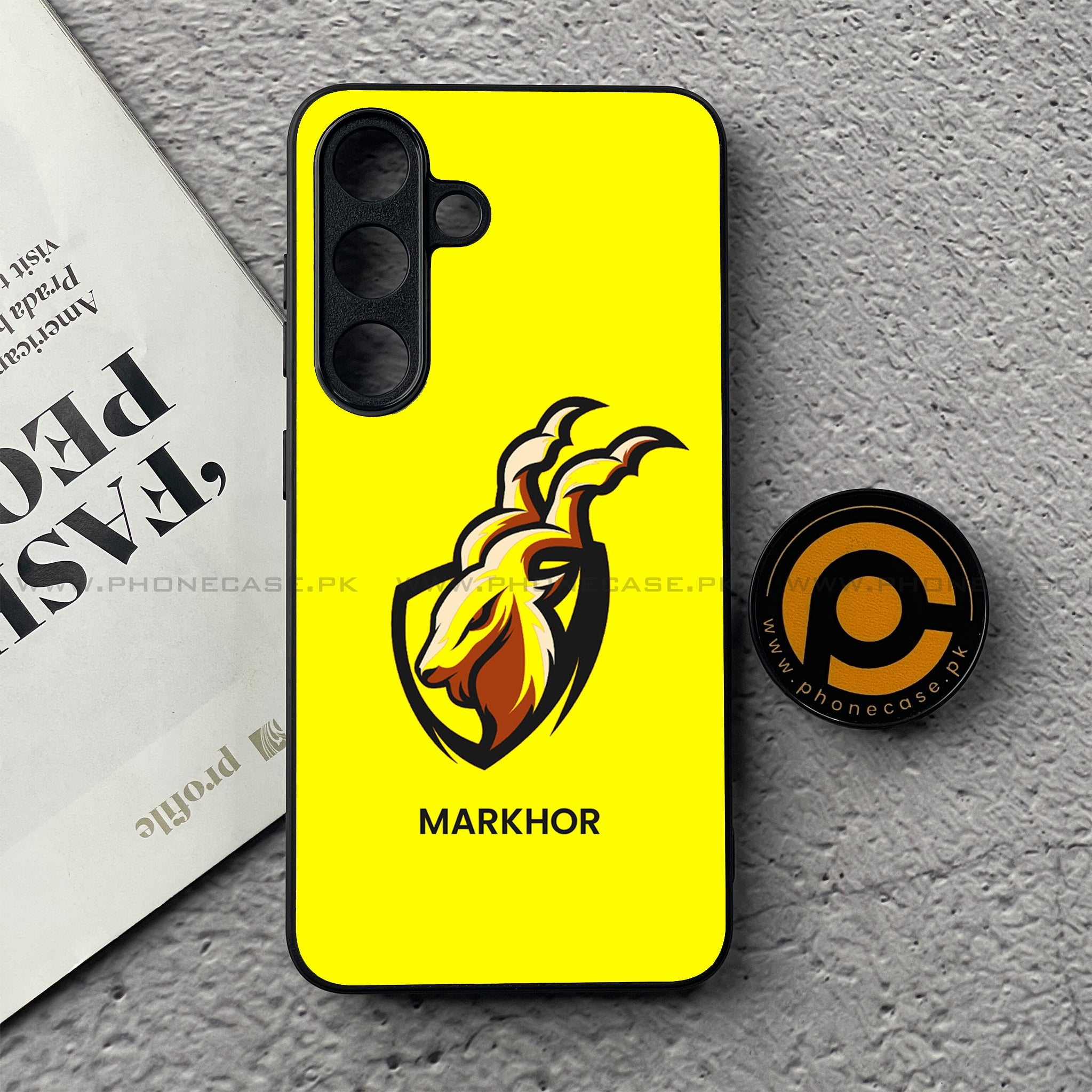 Samsung Galaxy S25 FE - Markhor Series - Premium Metal Printed soft Bumper shock Proof Case