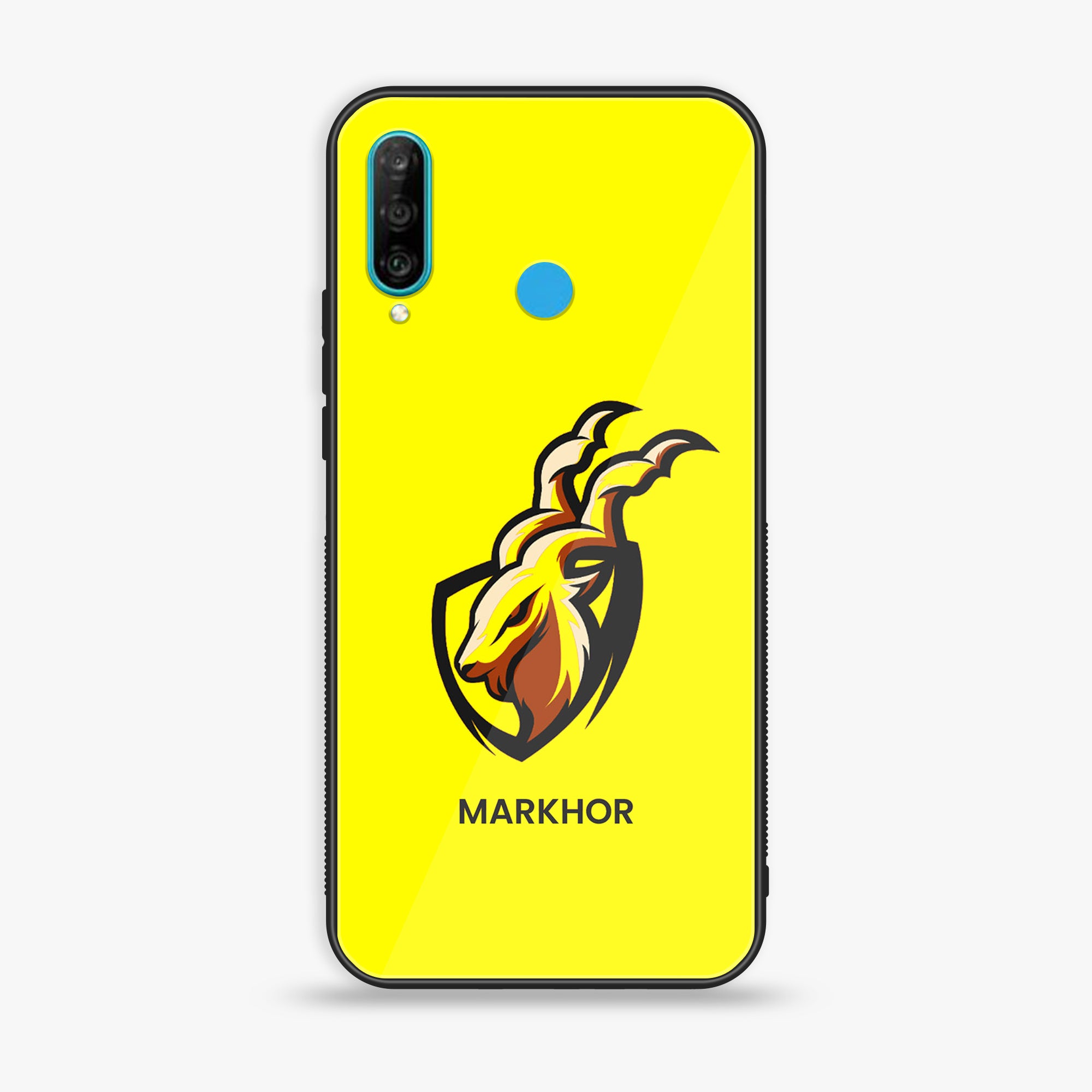 Huawei P30 lite - Markhor Series - Premium Printed Glass soft Bumper shock Proof Case