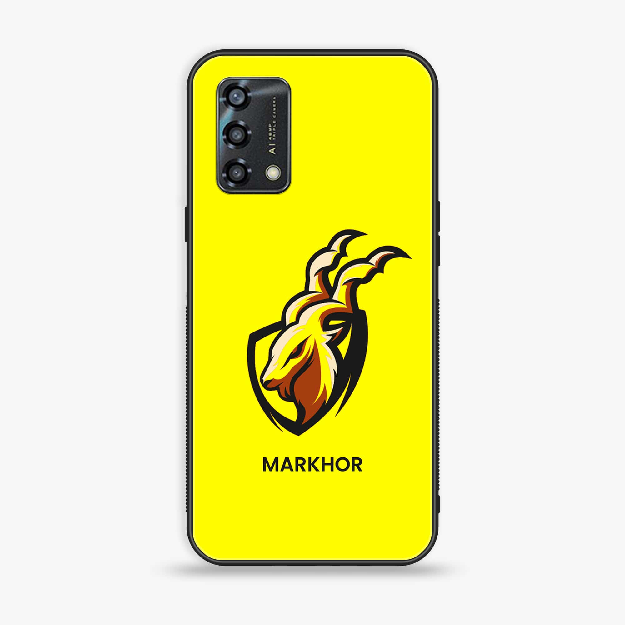 Oppo A95 - Markhor Series - Premium Printed Glass soft Bumper shock Proof Case