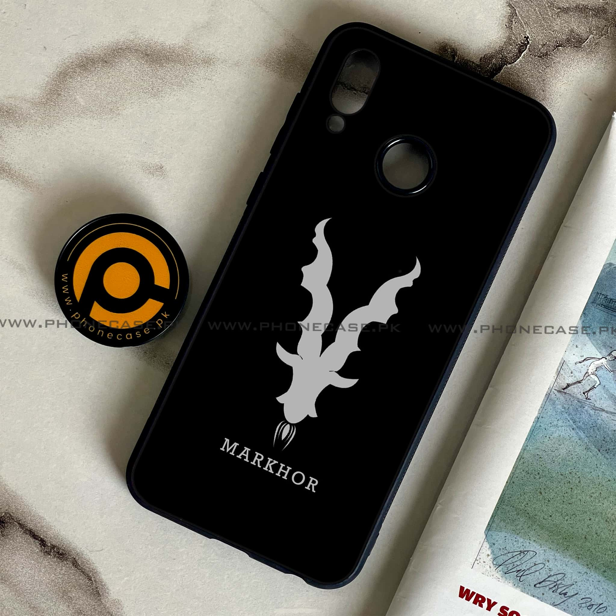 Huawei Honor Play - Markhor Series - Premium Printed Glass soft Bumper shock Proof Case