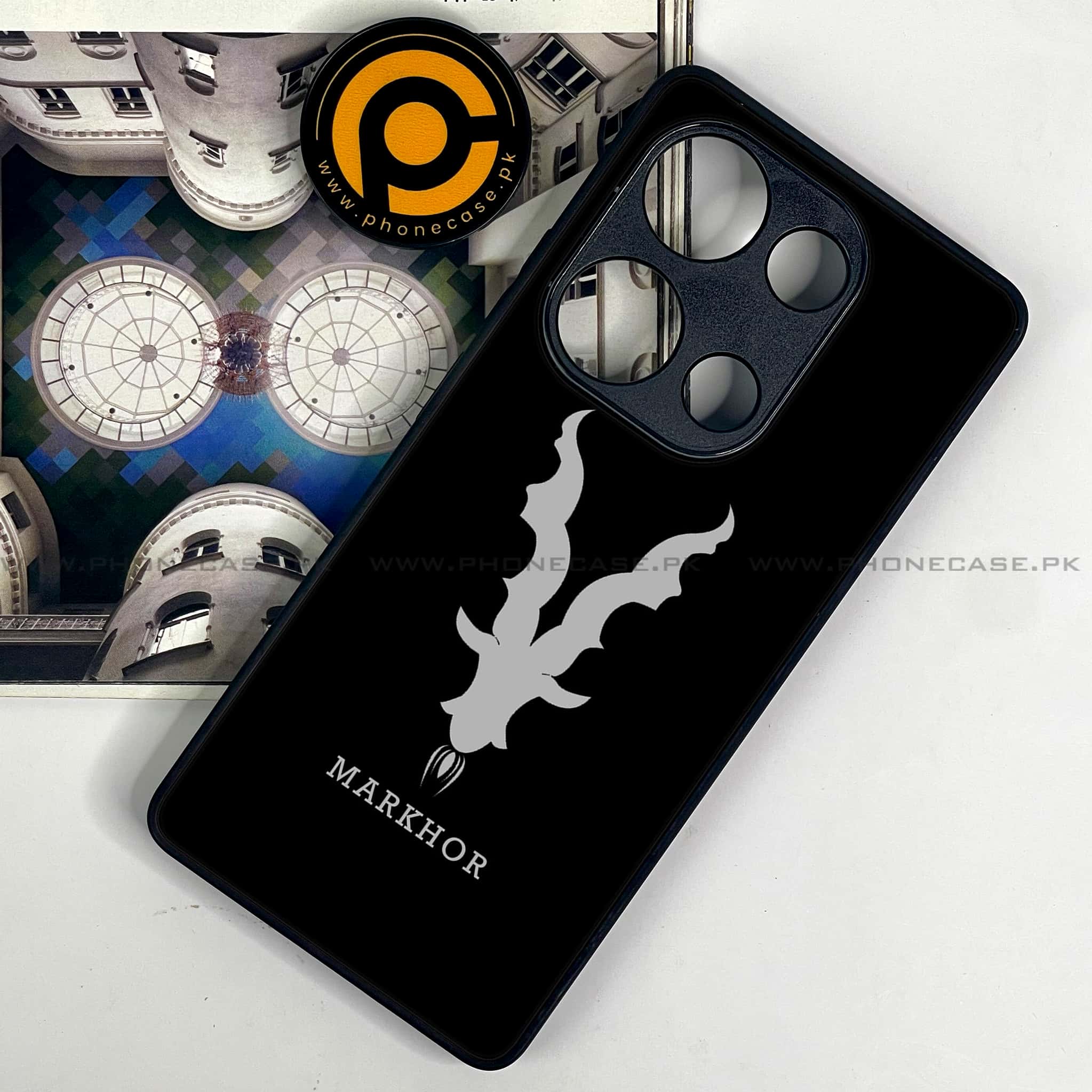 Redmi Note 13 Pro 4G - Markhor Series - Premium Metal Printed soft Bumper shock Proof Case