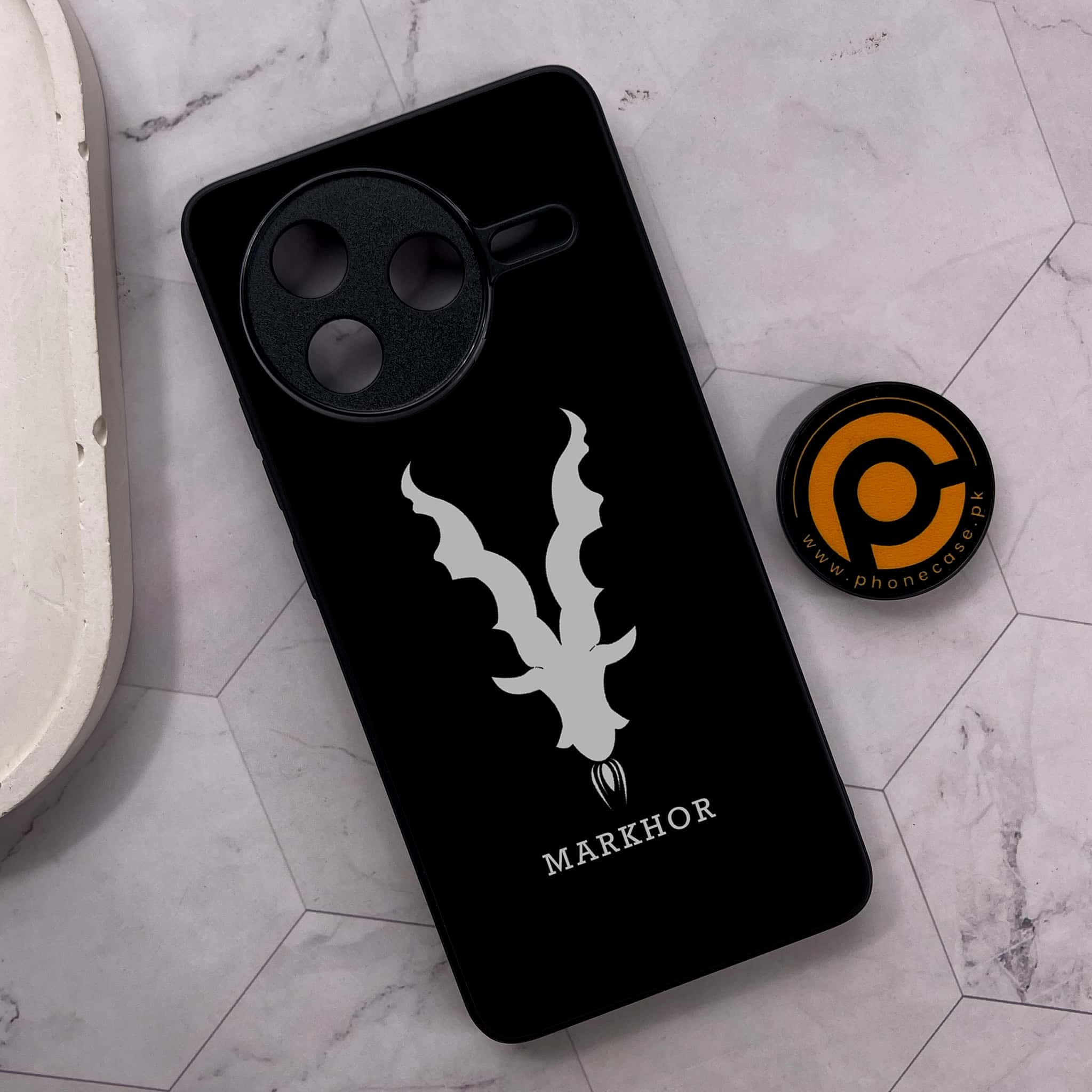 Xiaomi Poco F7 Pro 5G - Markhor Series - Premium Metal Printed soft Bumper shock Proof Case