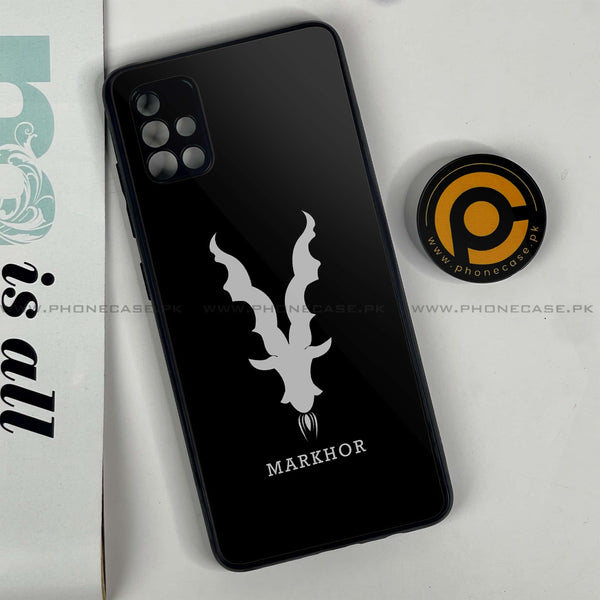 Samsung Galaxy A51 - Markhor Design 9- Premium Printed Glass soft Bumper shock Proof Case CS-27757