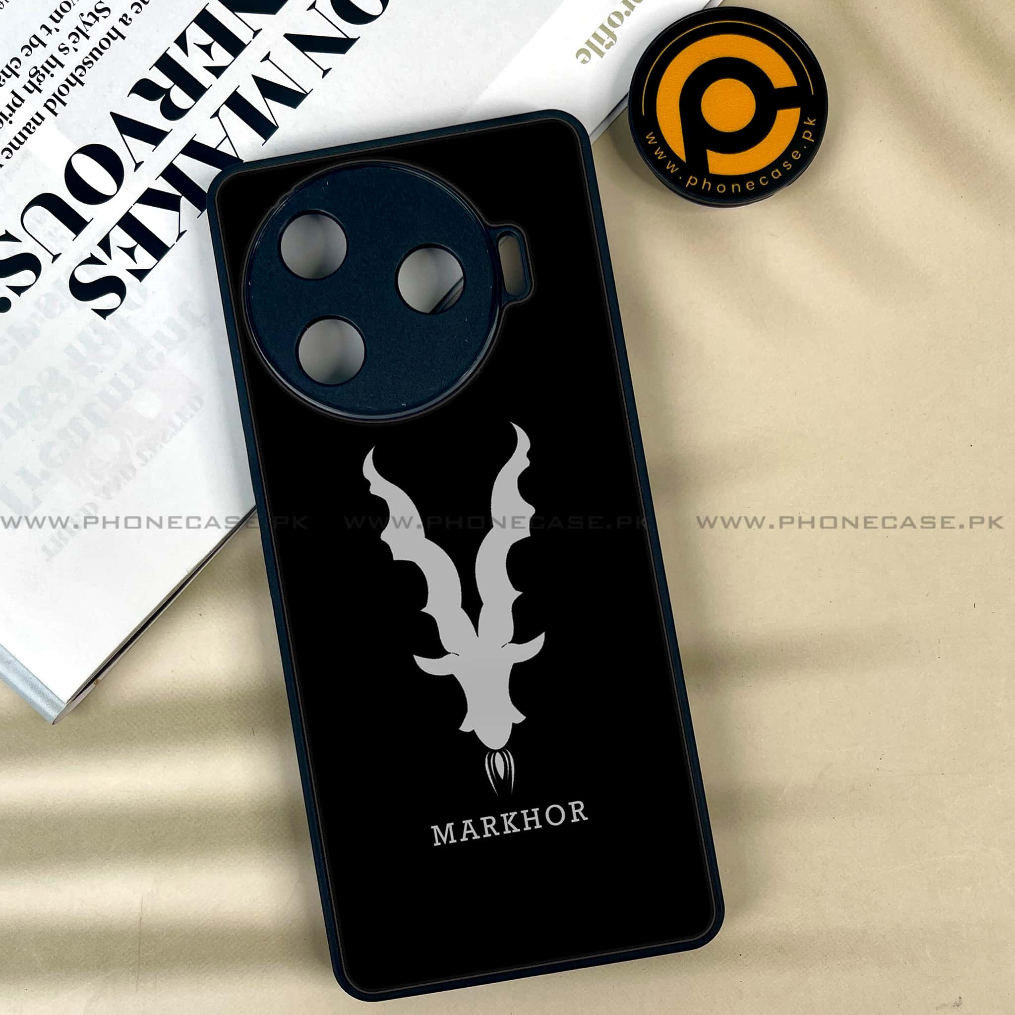 Tecno Camon 30 Pro - Markhor Series - Premium Printed Glass soft Bumper shock Proof Case