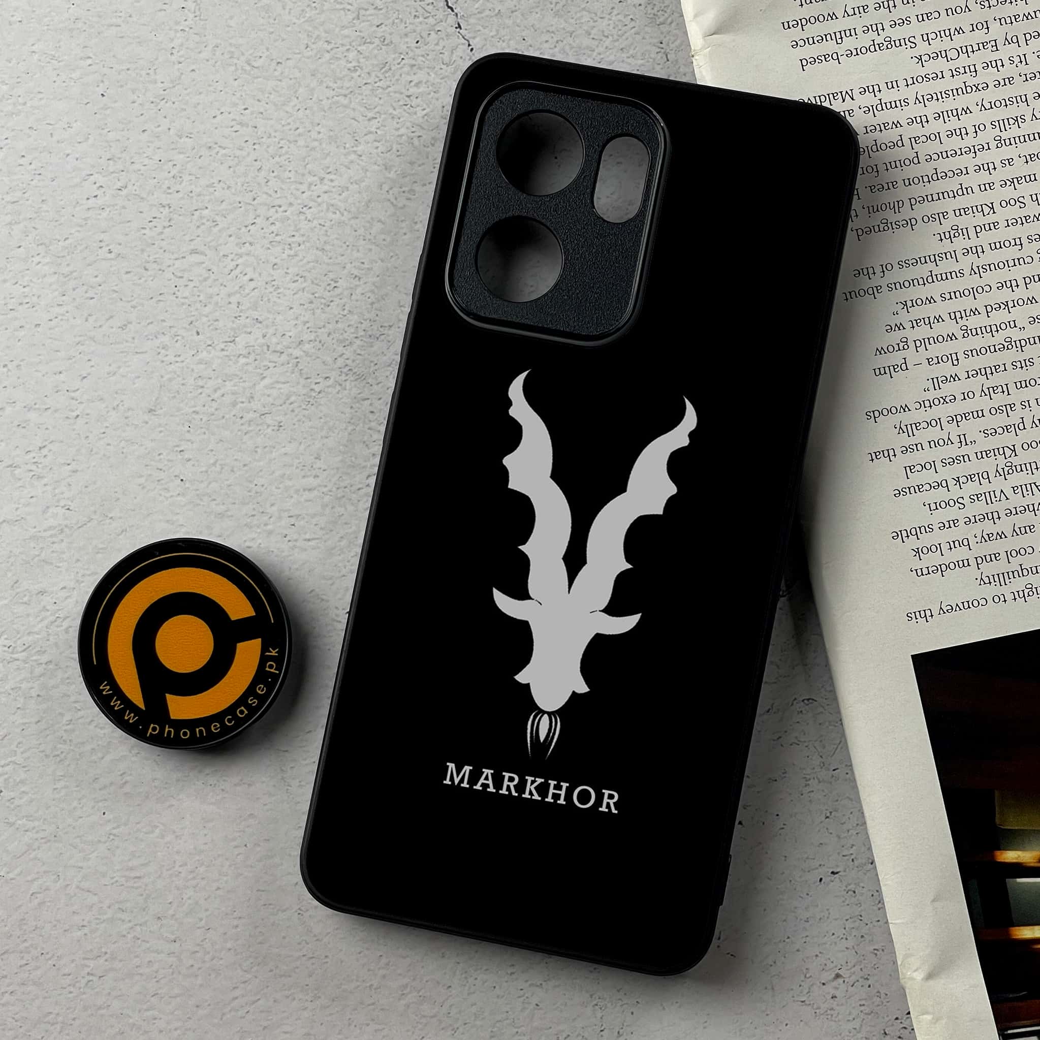 Oppo Reno 14F - Markhor Series - Premium Metal Printed Soft Bumper Shockproof Case
