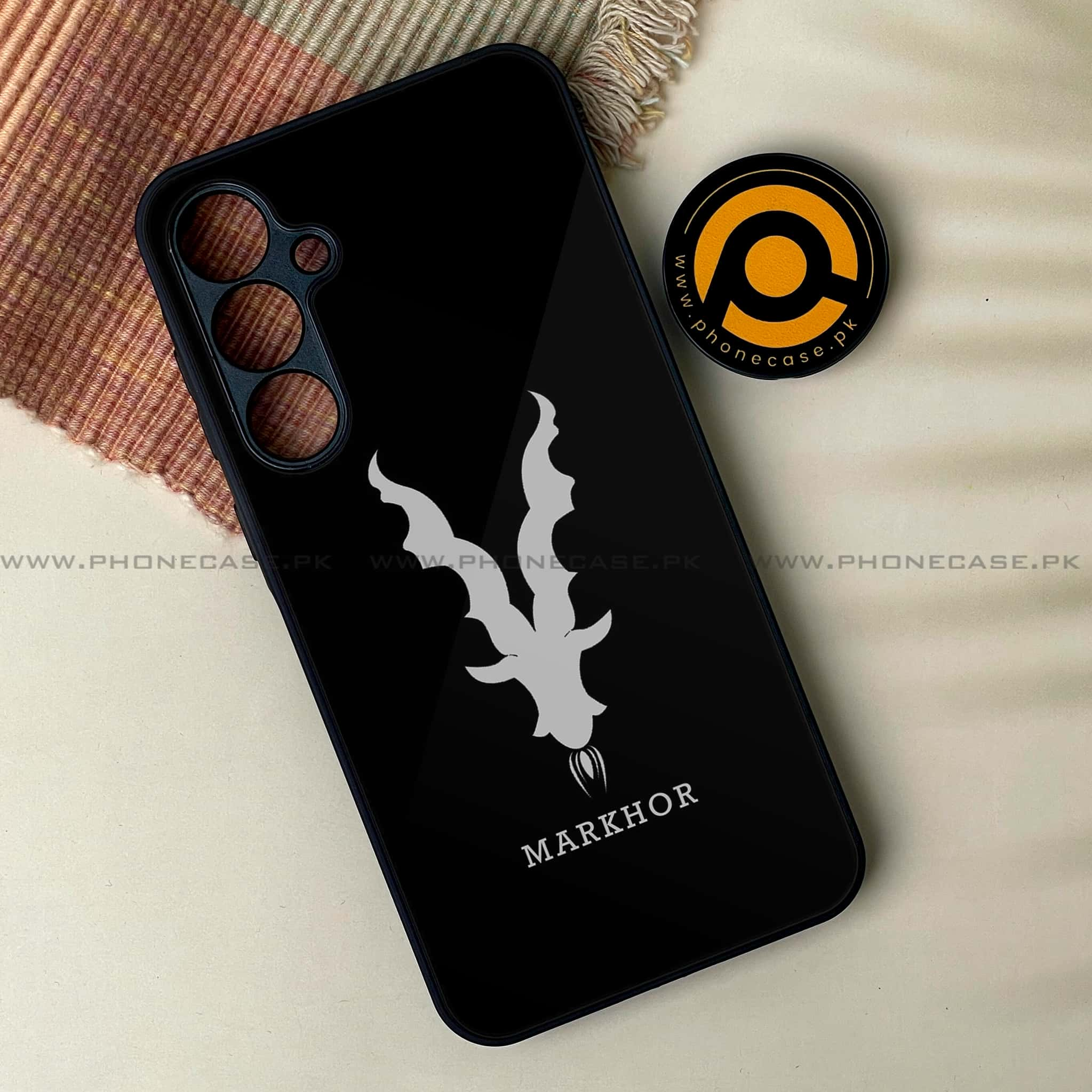 Samsung Galaxy S24 Plus - Markhor Series - Premium Printed Glass soft Bumper shock Proof Case