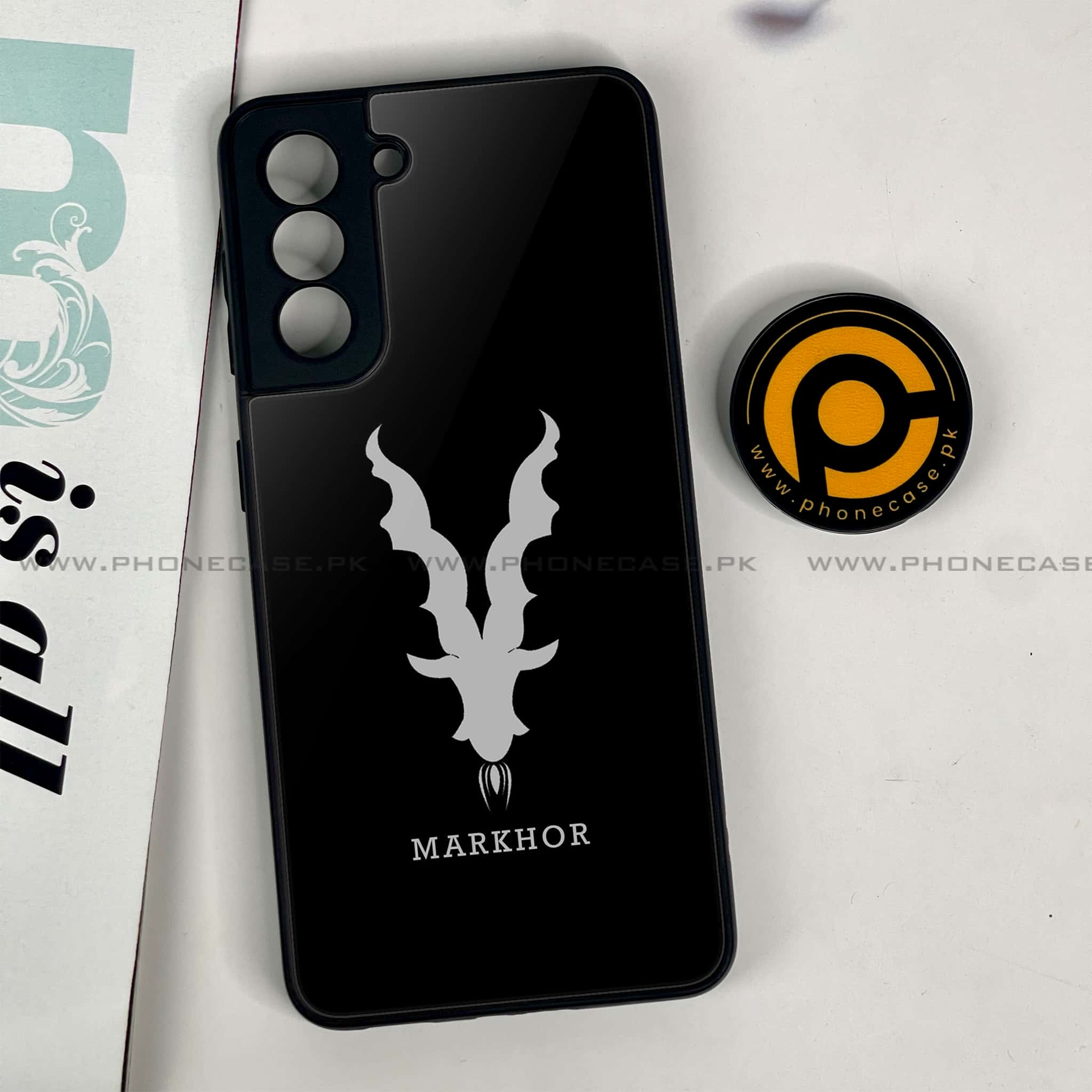 Samsung Galaxy S21 - Markhor Series - Premium Printed Glass soft Bumper shock Proof Case