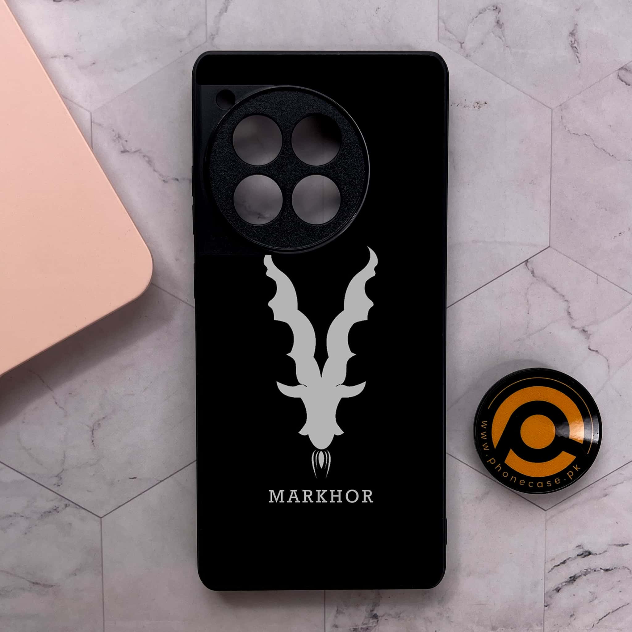 OnePlus 12R - Markhor Series - Premium Metal Printed soft Bumper shock Proof Case