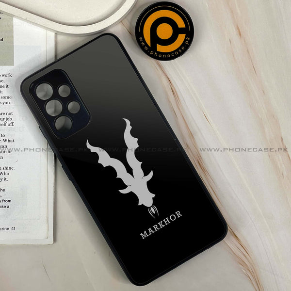 Samsung Galaxy A32 4G- Markhor Series Design 9  - Premium  Printed Glass soft Bumper shock Proof Case  CS-19305 CS-20949 CS-28019
