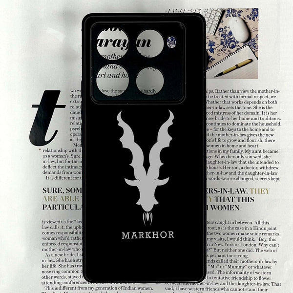 Infinix Note 40 Pro 4G - Markhor Design 9- Premium Printed Glass soft Bumper shock Proof Case CS-26570