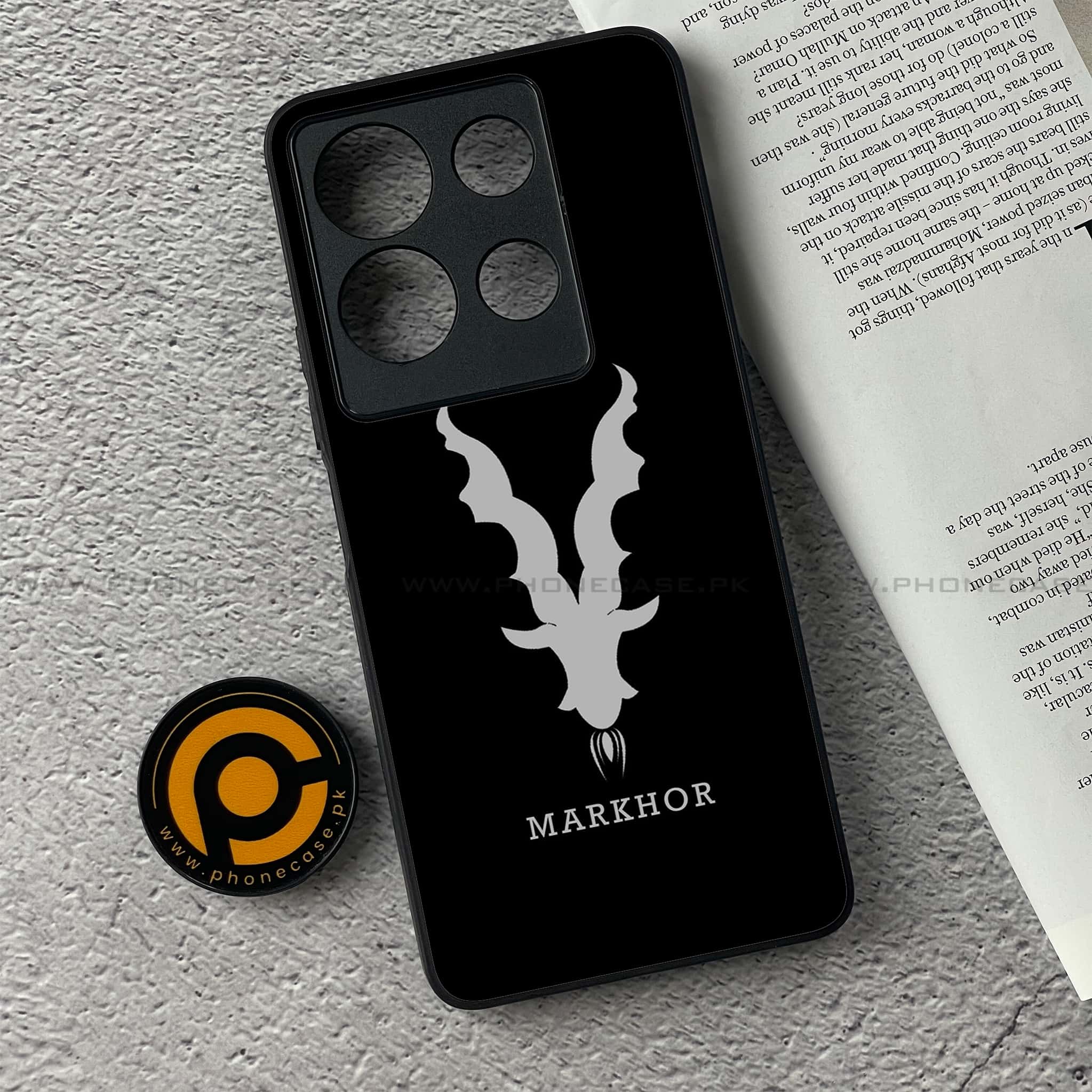 Infinix Note 30 - Markhor Series - Premium Printed Glass soft Bumper shock Proof Case