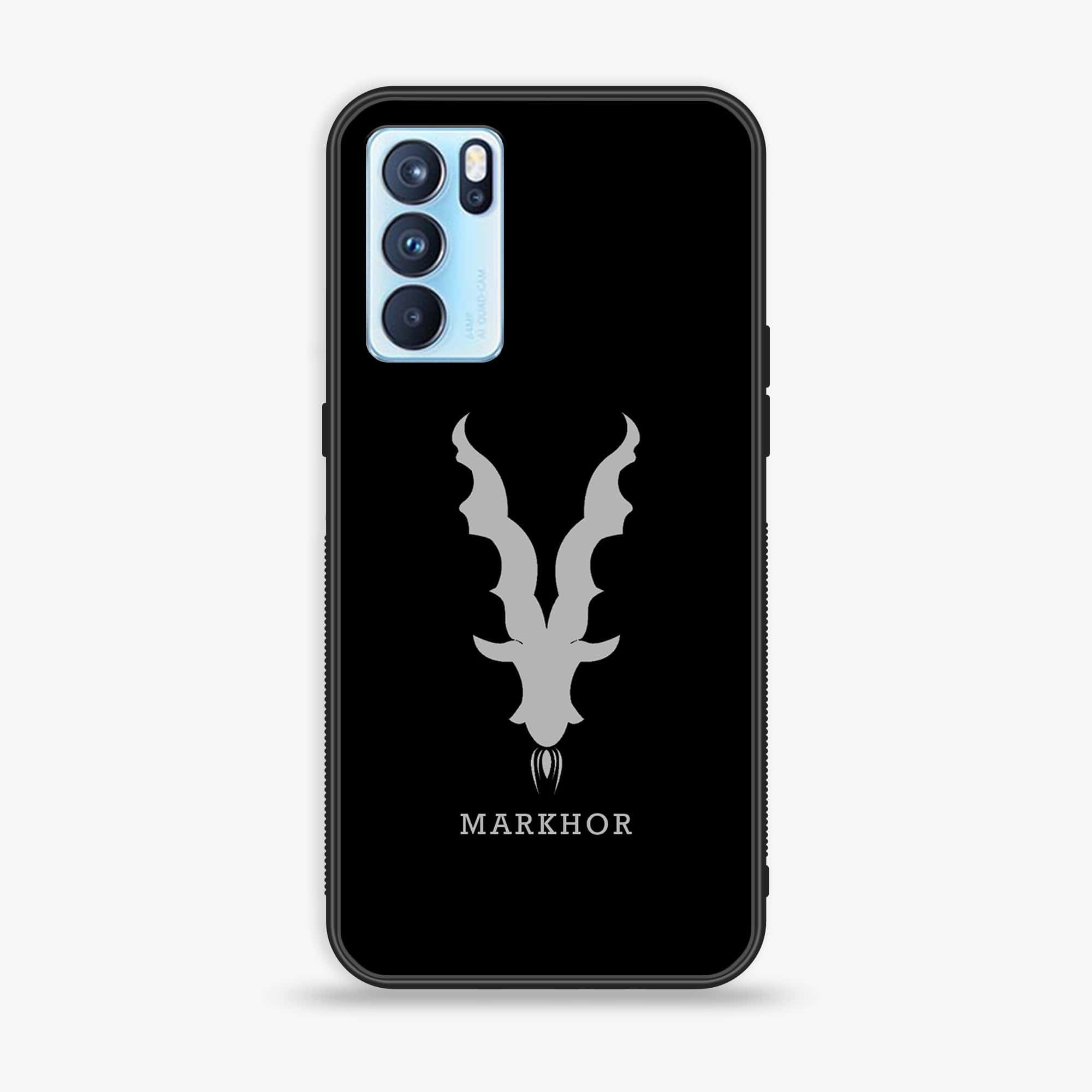 Oppo Reno 6 Pro Markhor Series Premium Printed Glass soft Bumper shock Proof Case