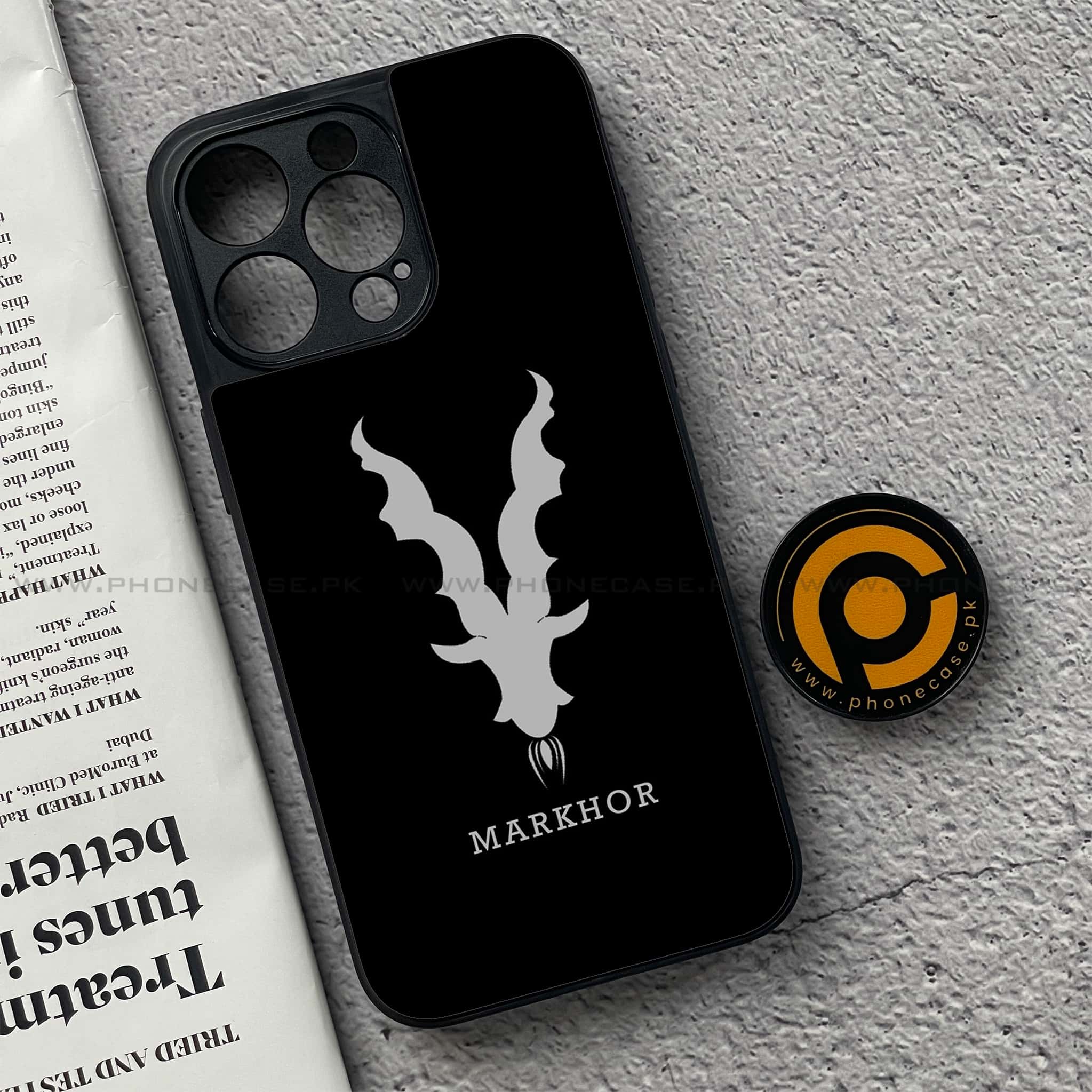 iPhone 15 Pro - Markhor Series - Premium Metal Printed soft Bumper shock Proof Case